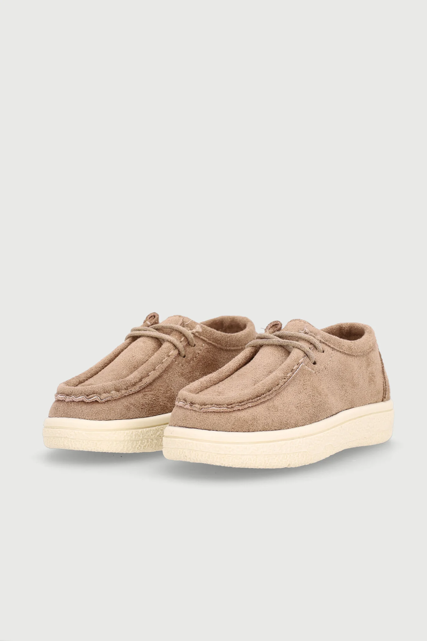 Pre-Boys Lace Up Moccasin - Taupe - Image 3