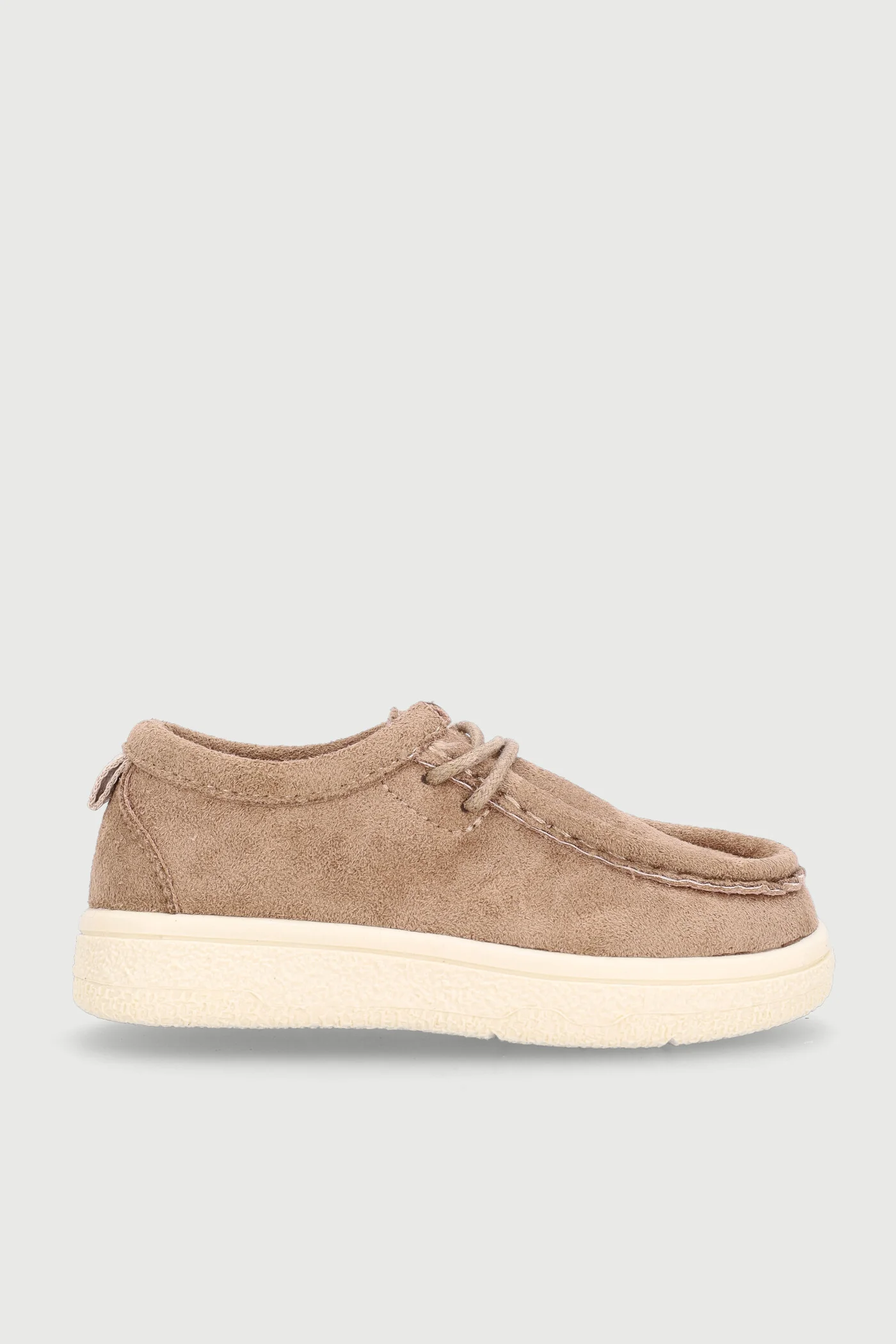 Pre-Boys Lace Up Moccasin - Taupe - Image 4