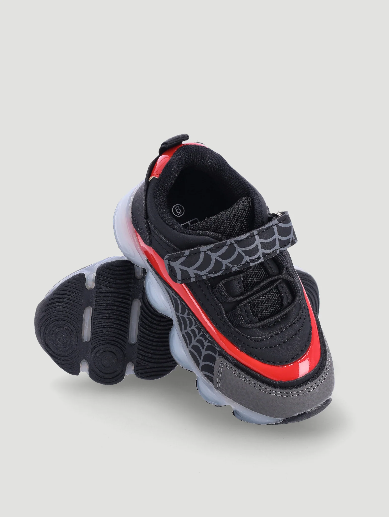 Pre-Boys Lace Up Web Trainer - Black - Image 3