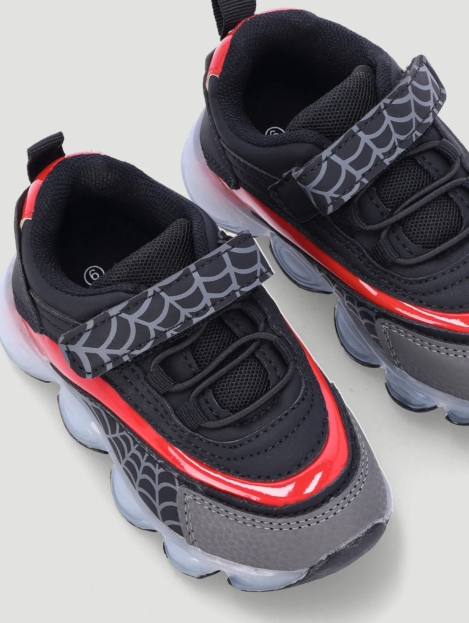 Pre-Boys Lace Up Web Trainer - Black - Image 5