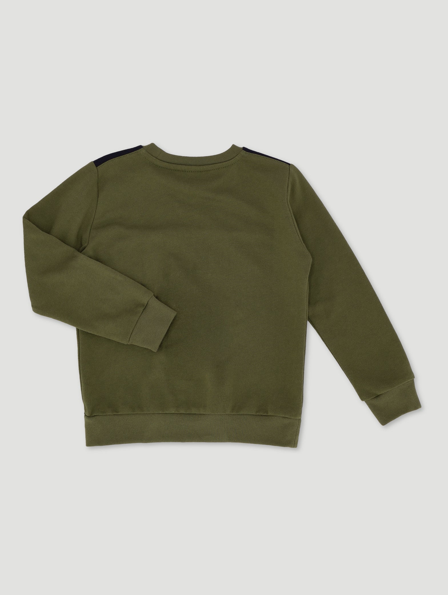 Pre-Boys Legend Colourblock Pocket Crew Top - Khaki - Image 2