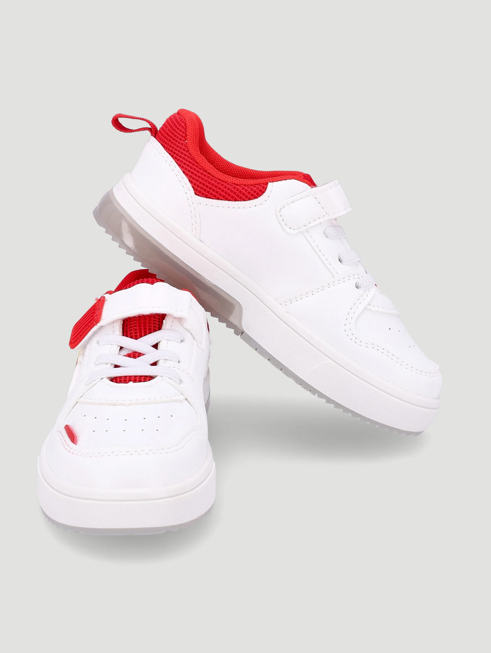 Pre-Boys Light Up Car Sneaker - White/Red - Image 3