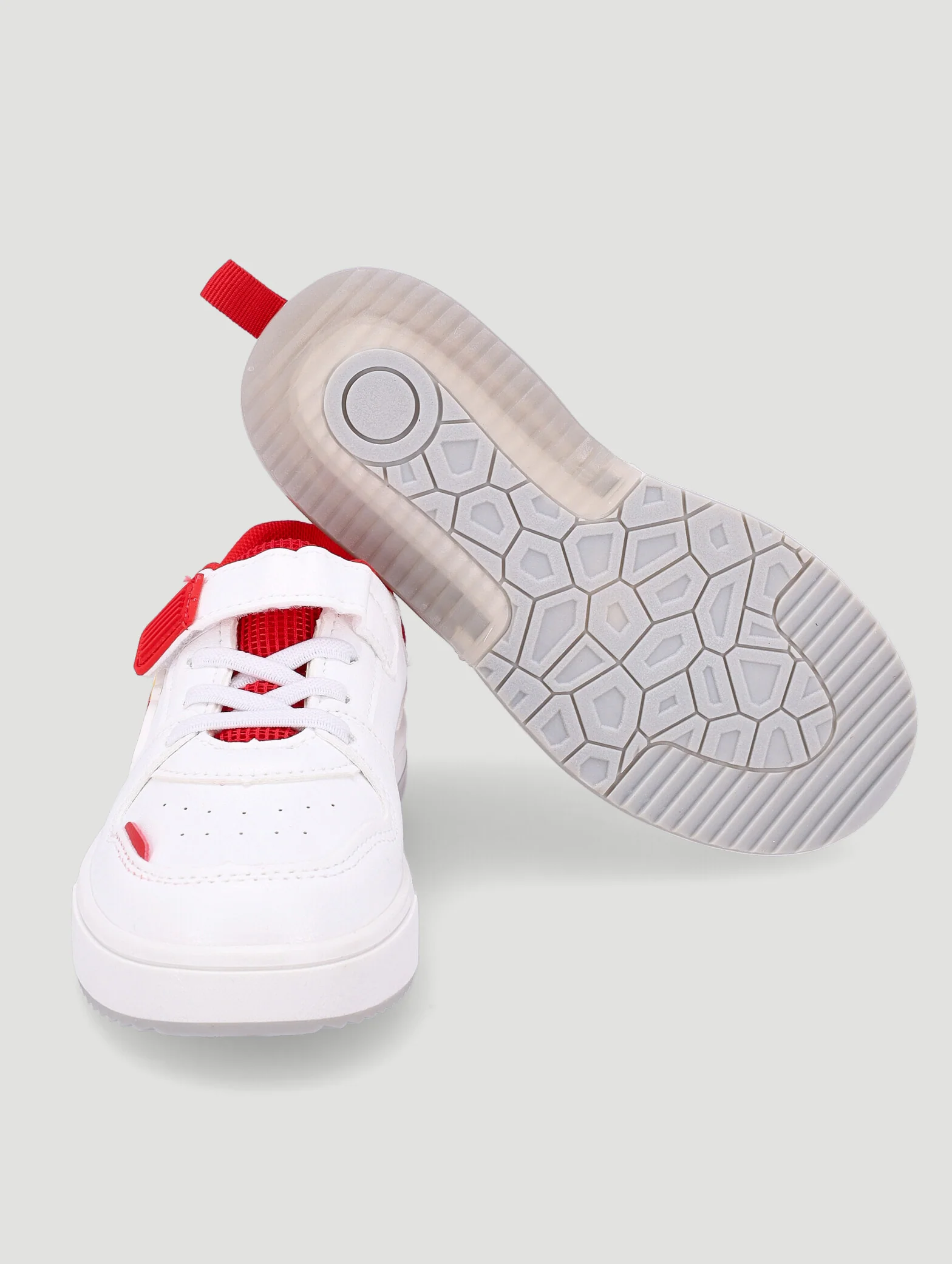 Pre-Boys Light Up Car Sneaker - White/Red - Image 4