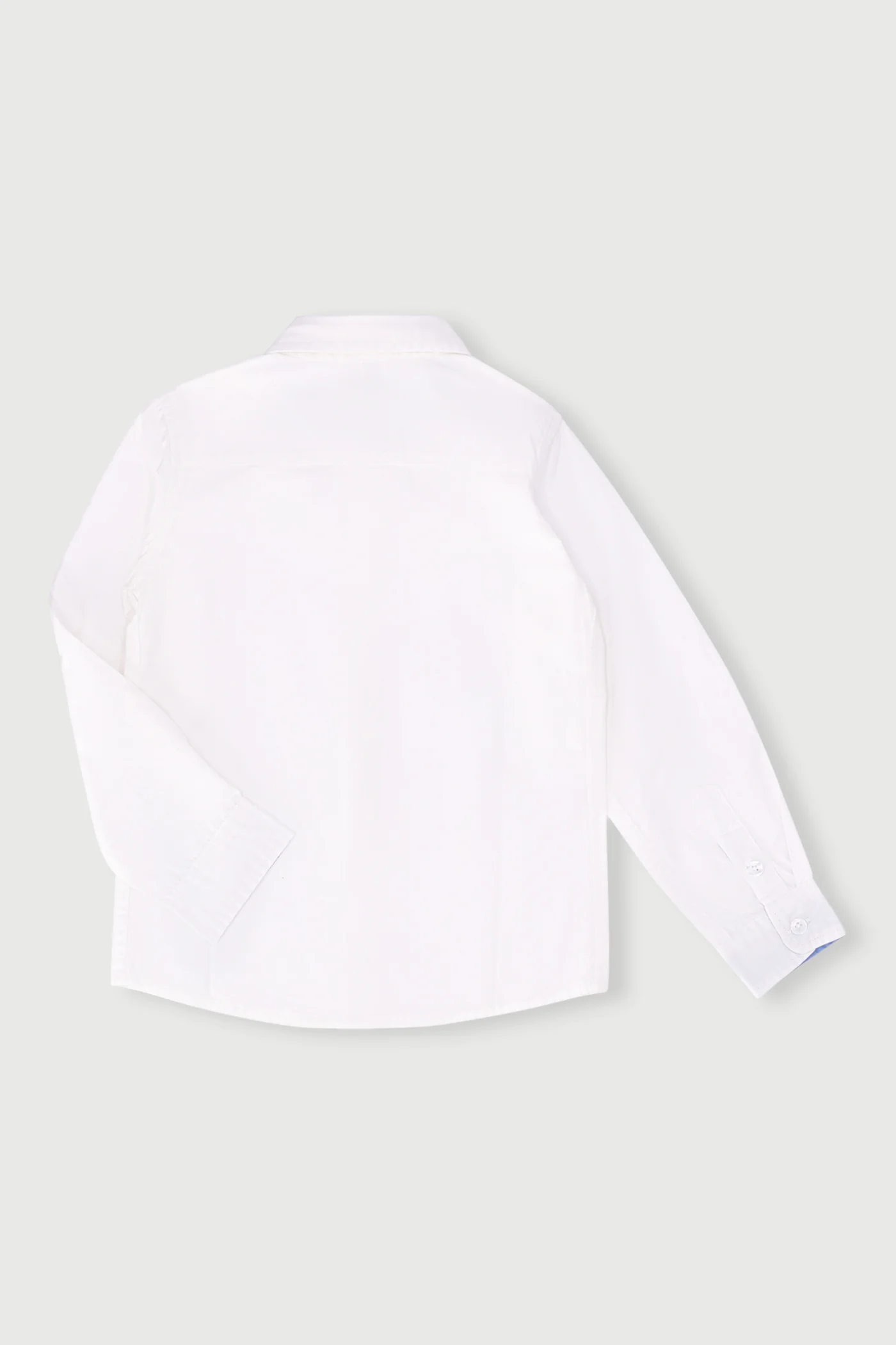 Pre-Boys Long Sleeve Bow Tie Shirt - White - Image 2