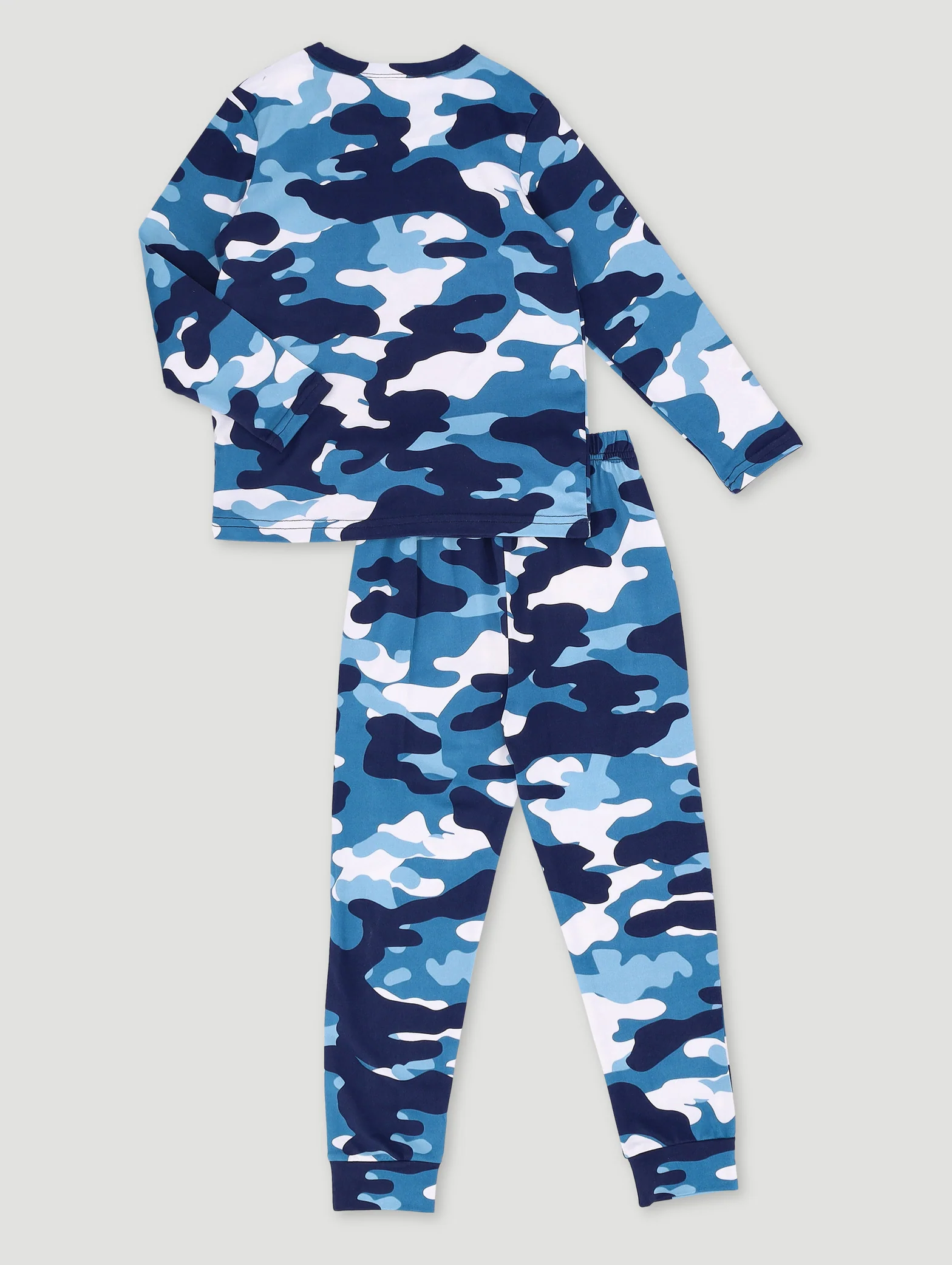 Pre-Boys Long Sleeve Camo Print Set - Navy - Image 2