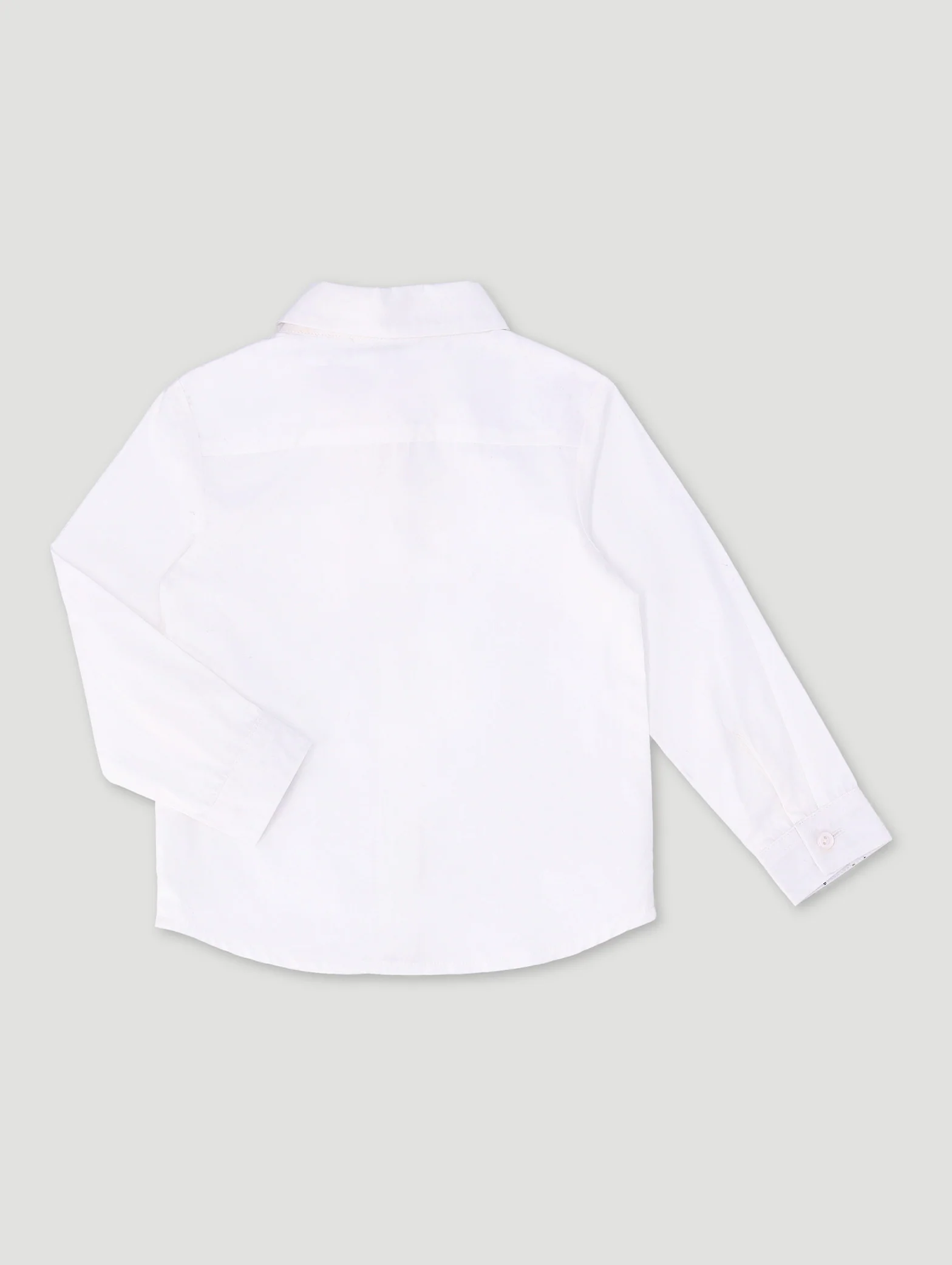 Pre-Boys Long Sleeve Contrast Formal Shirt - White - Image 2