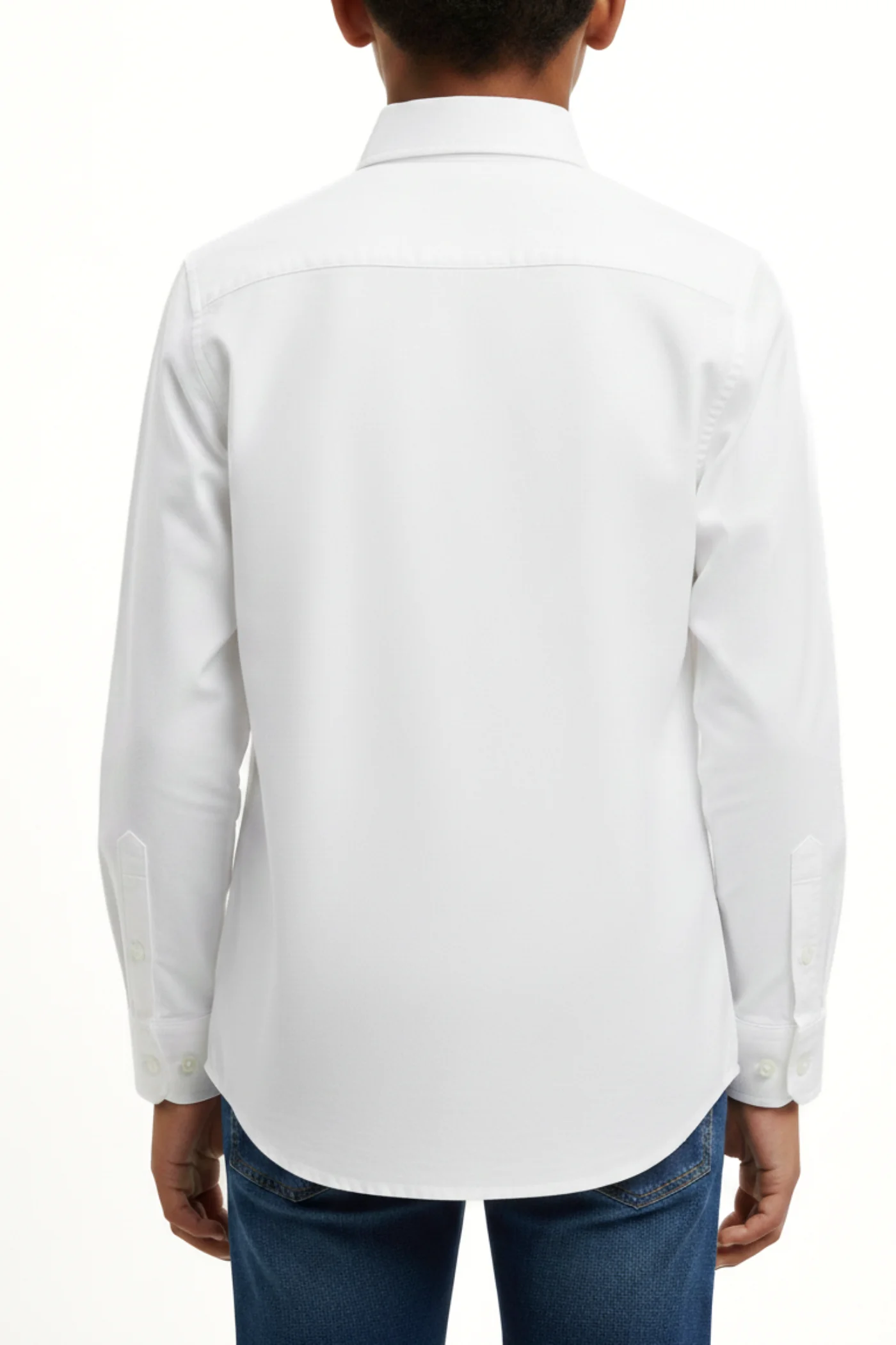 Pre-Boys Long Sleeve Formal Shirt - White - Image 4
