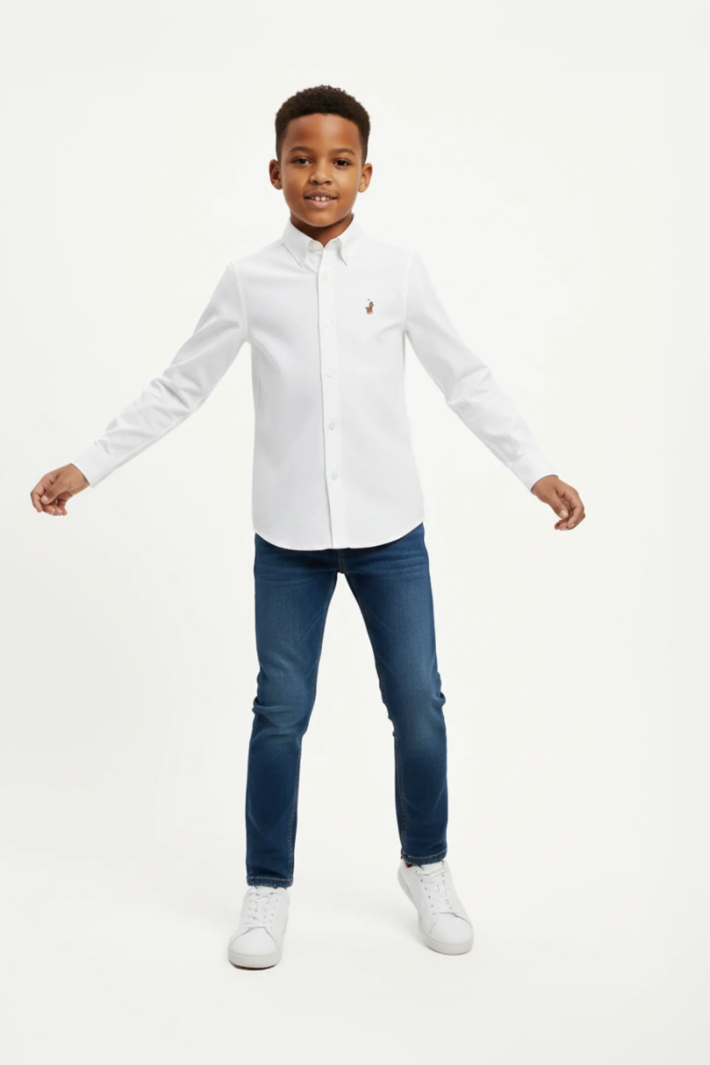 Pre-Boys Long Sleeve Formal Shirt - White - Image 5
