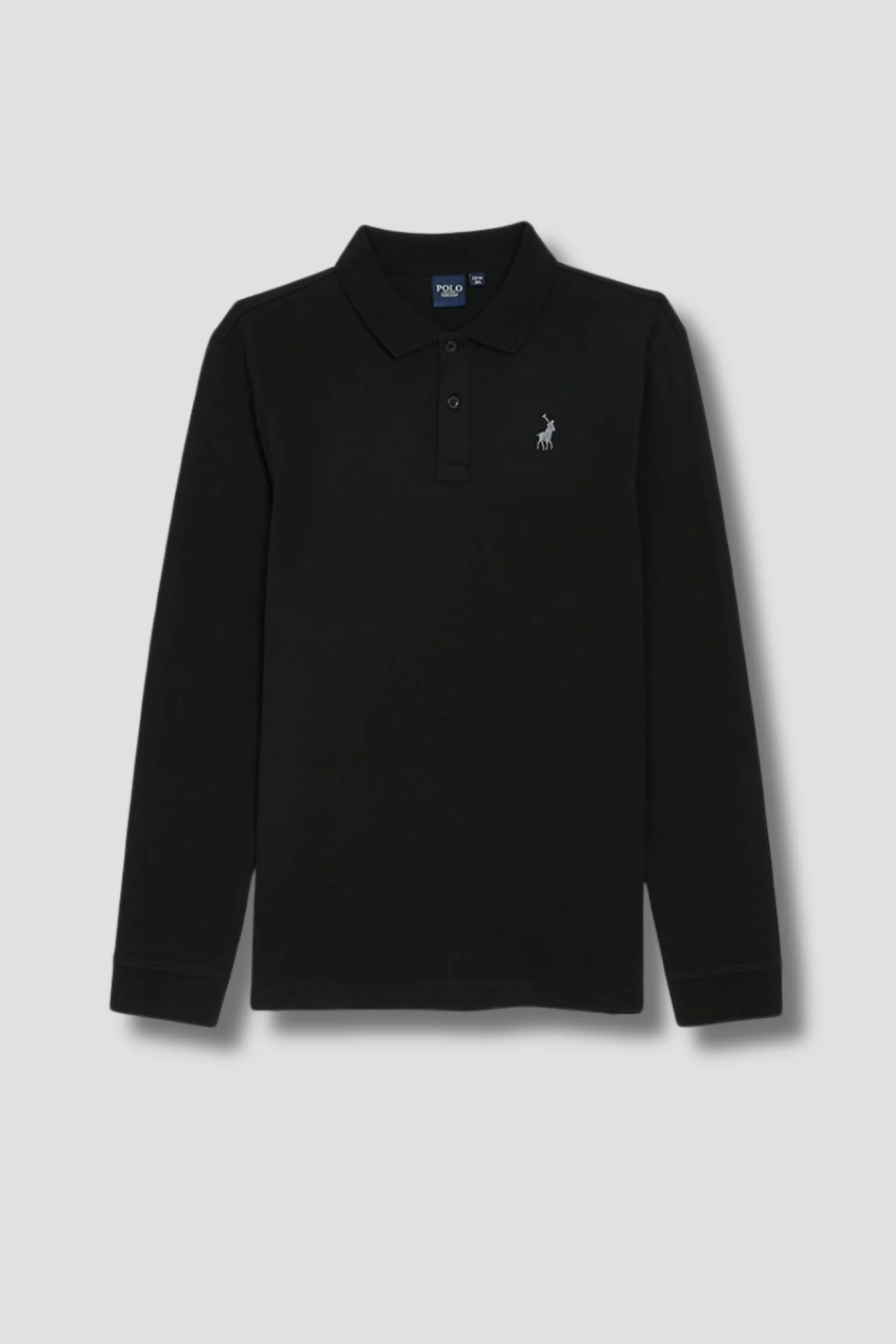 Pre-Boys Long Sleeve Golfer - Black - Image 4