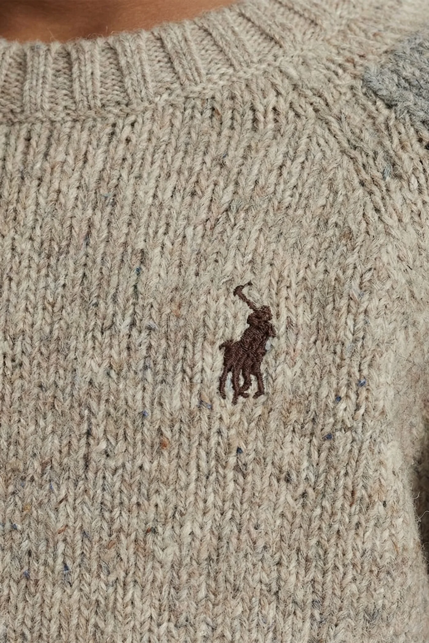 Pre-Boys Long Sleeve Knit Top - Stone - Image 2