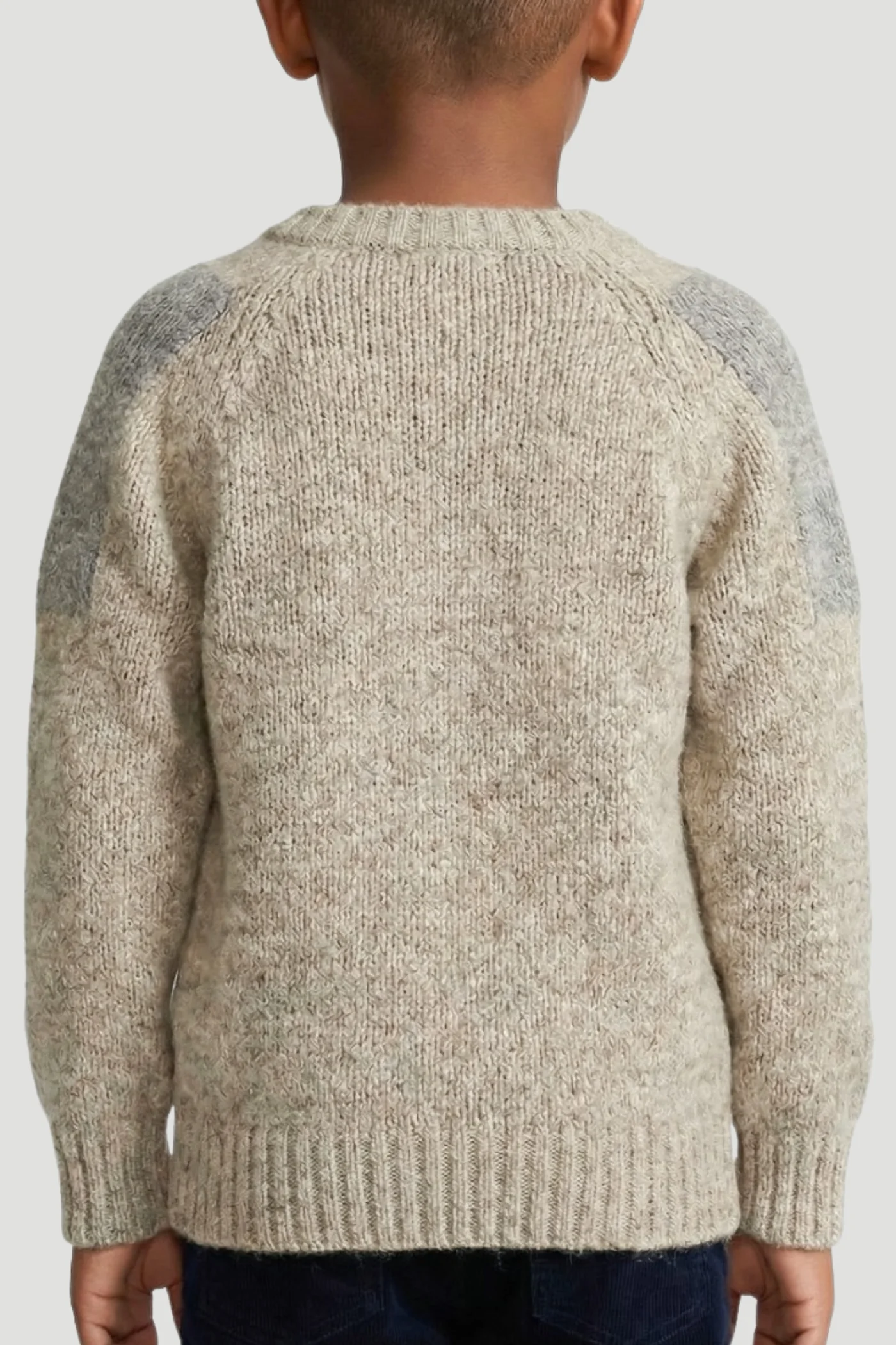 Pre-Boys Long Sleeve Knit Top - Stone - Image 3