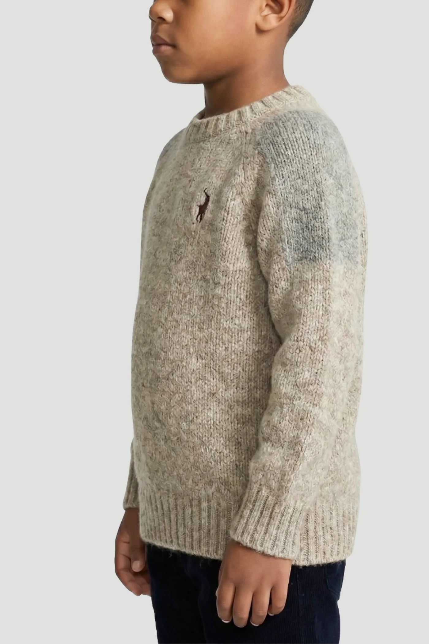 Pre-Boys Long Sleeve Knit Top - Stone - Image 4