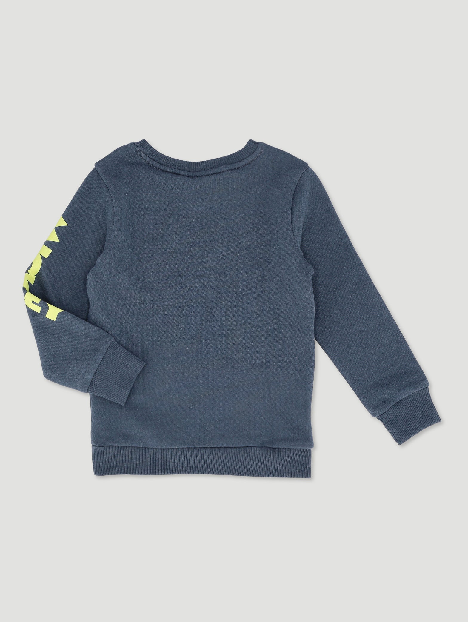 Pre-Boys Long Sleeve Mickey Crew Top - Charcoal - Image 2
