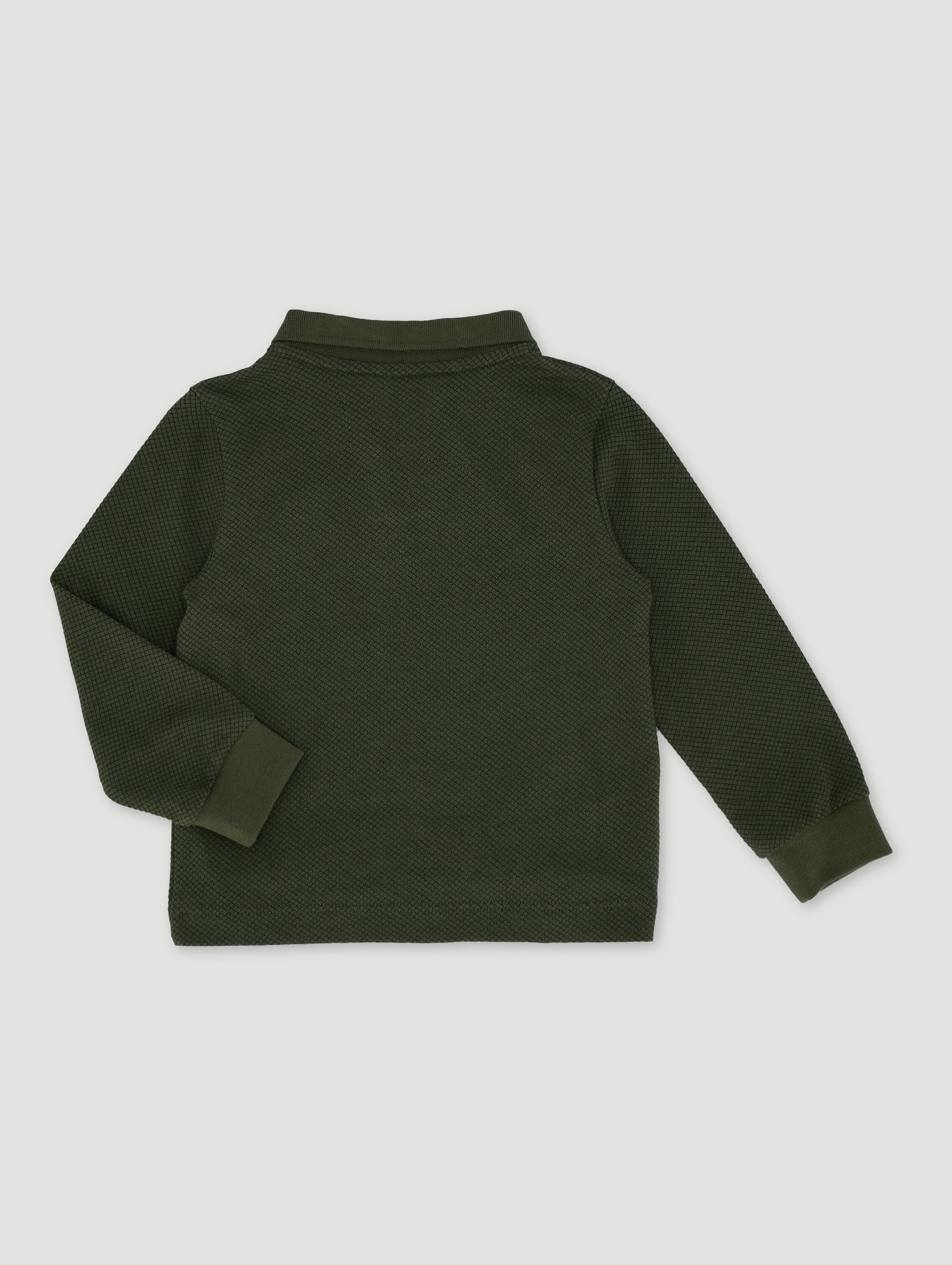 Pre-Boys Long Sleeve Notch Golfer - Olive - Image 2