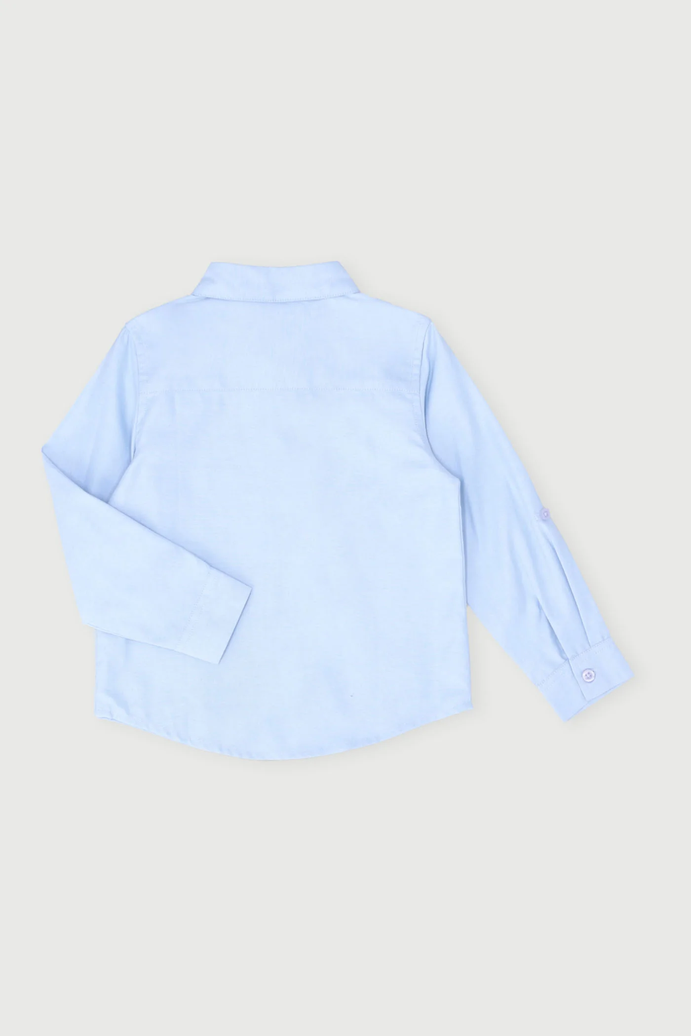 Pre-Boys Long Sleeve Oxfort Shirt - Light Blue - Image 2