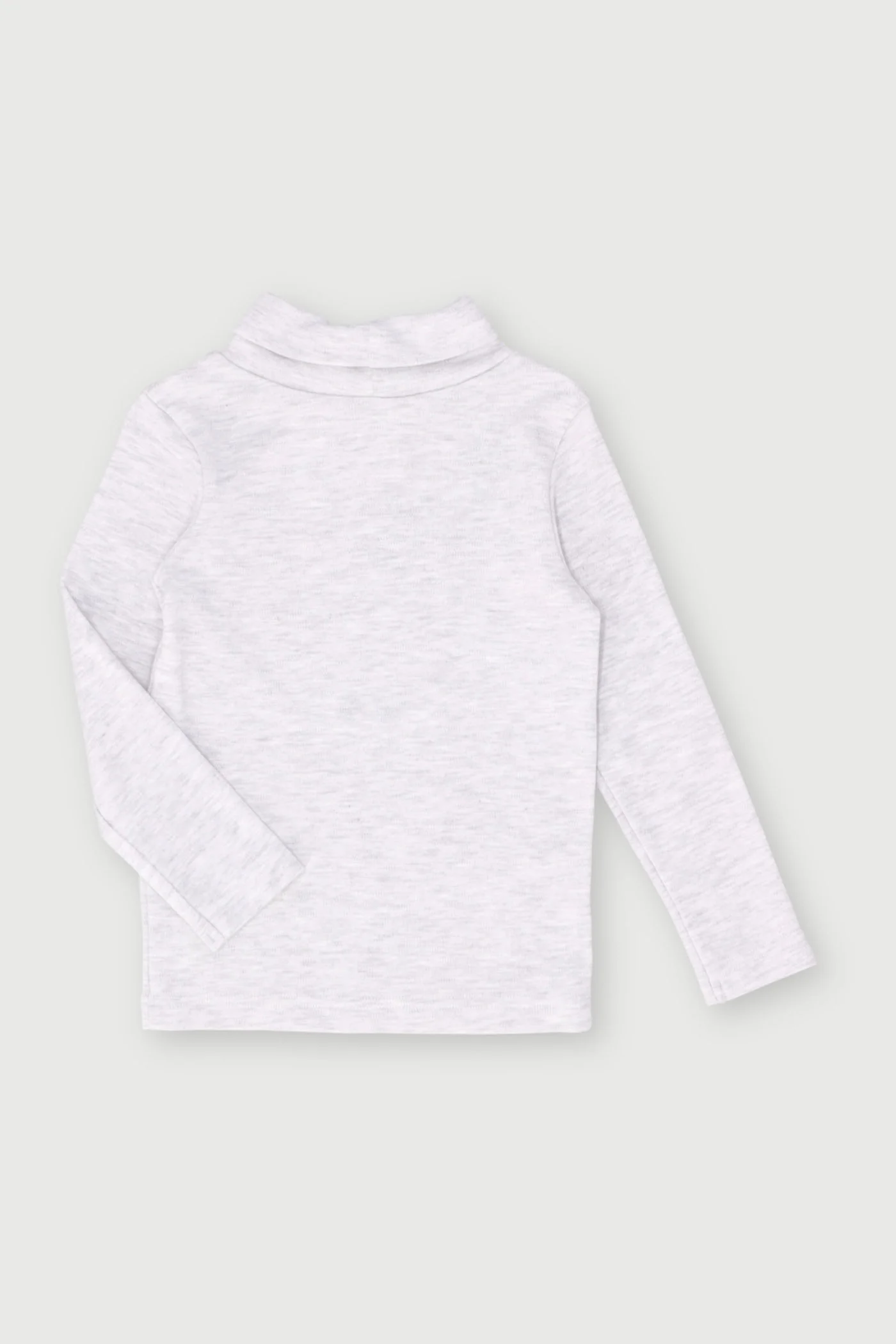 Pre-Boys Long Sleeve Poloneck - Ice Melange - Image 2