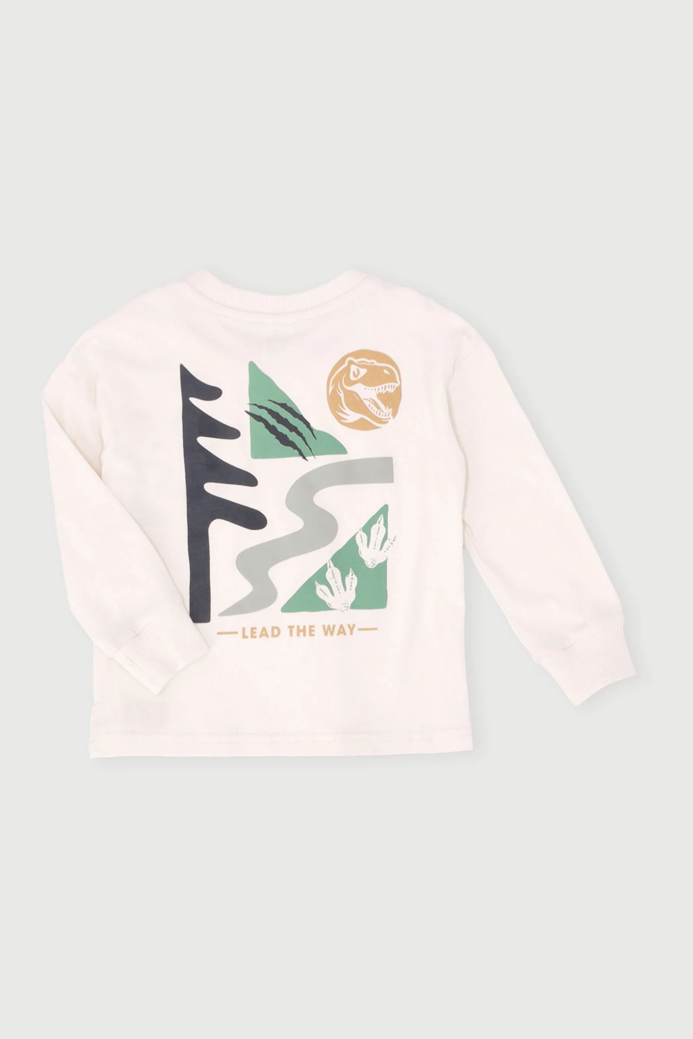 Pre-Boys Long Sleeve Print Tee - Cream - Image 2