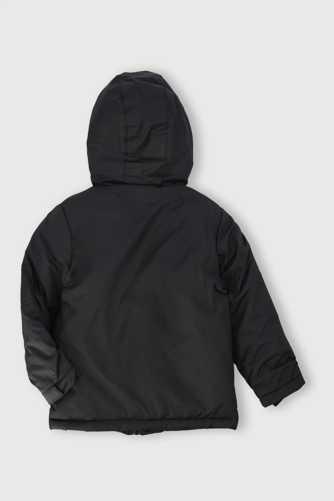 Pre-Boys Longer Length Parka Jacket - Black - Image 2