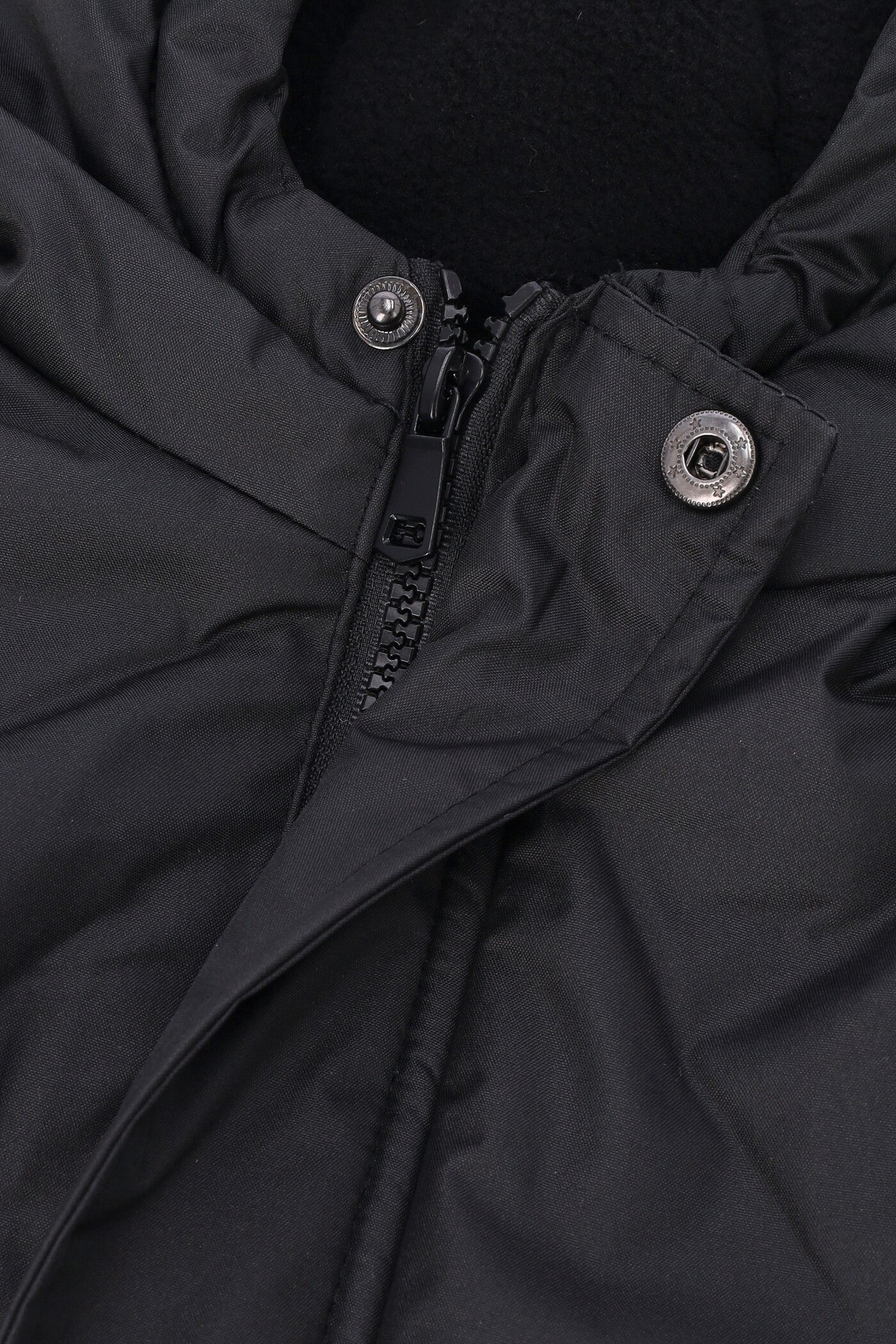Pre-Boys Longer Length Parka Jacket - Black - Image 3