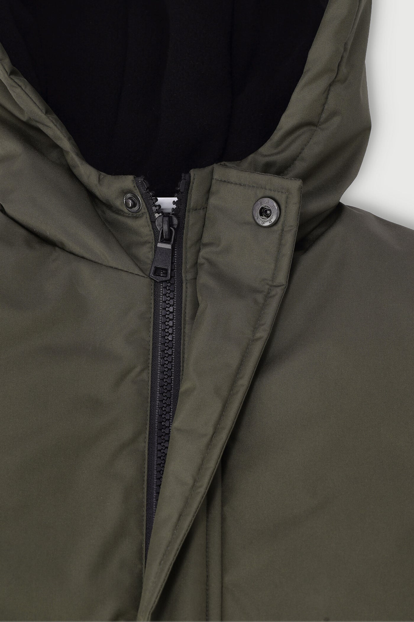 Pre-Boys Longer Length Parka Jacket - Olive - Image 2