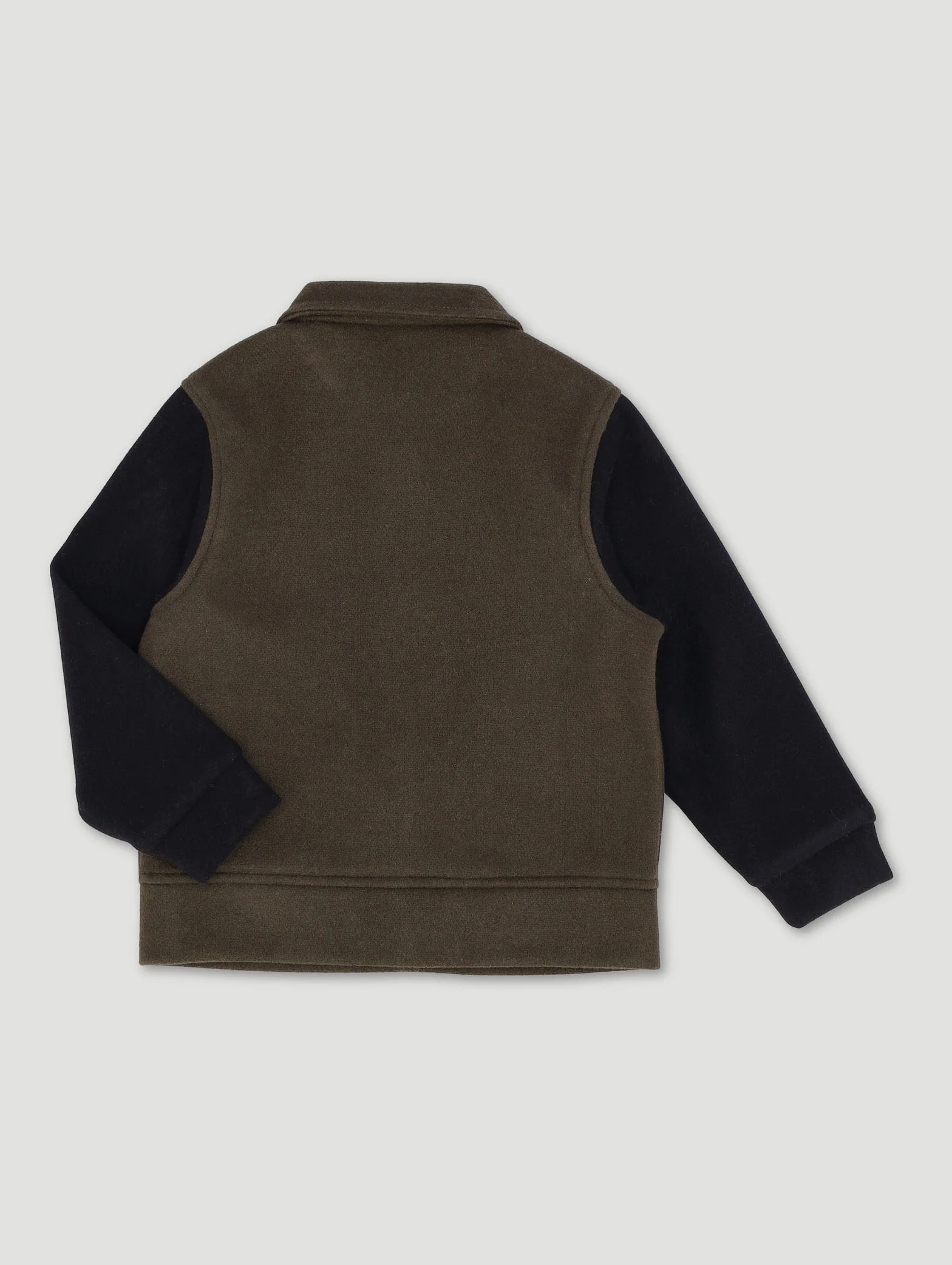 Pre-Boys Melton Bomber Jacket - Olive - Image 2