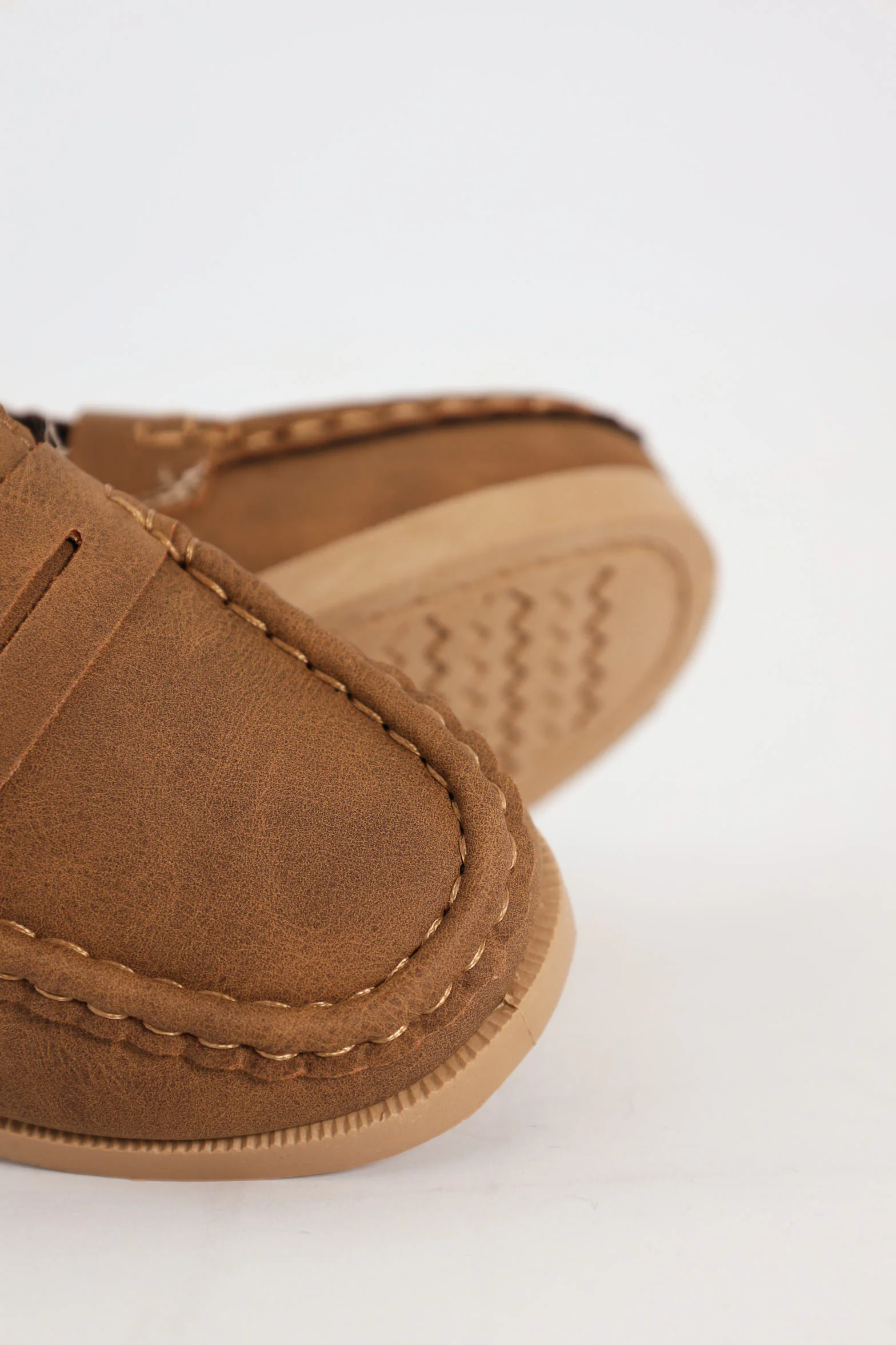 Pre-Boys Moccasin Slip On - Brown - Image 6