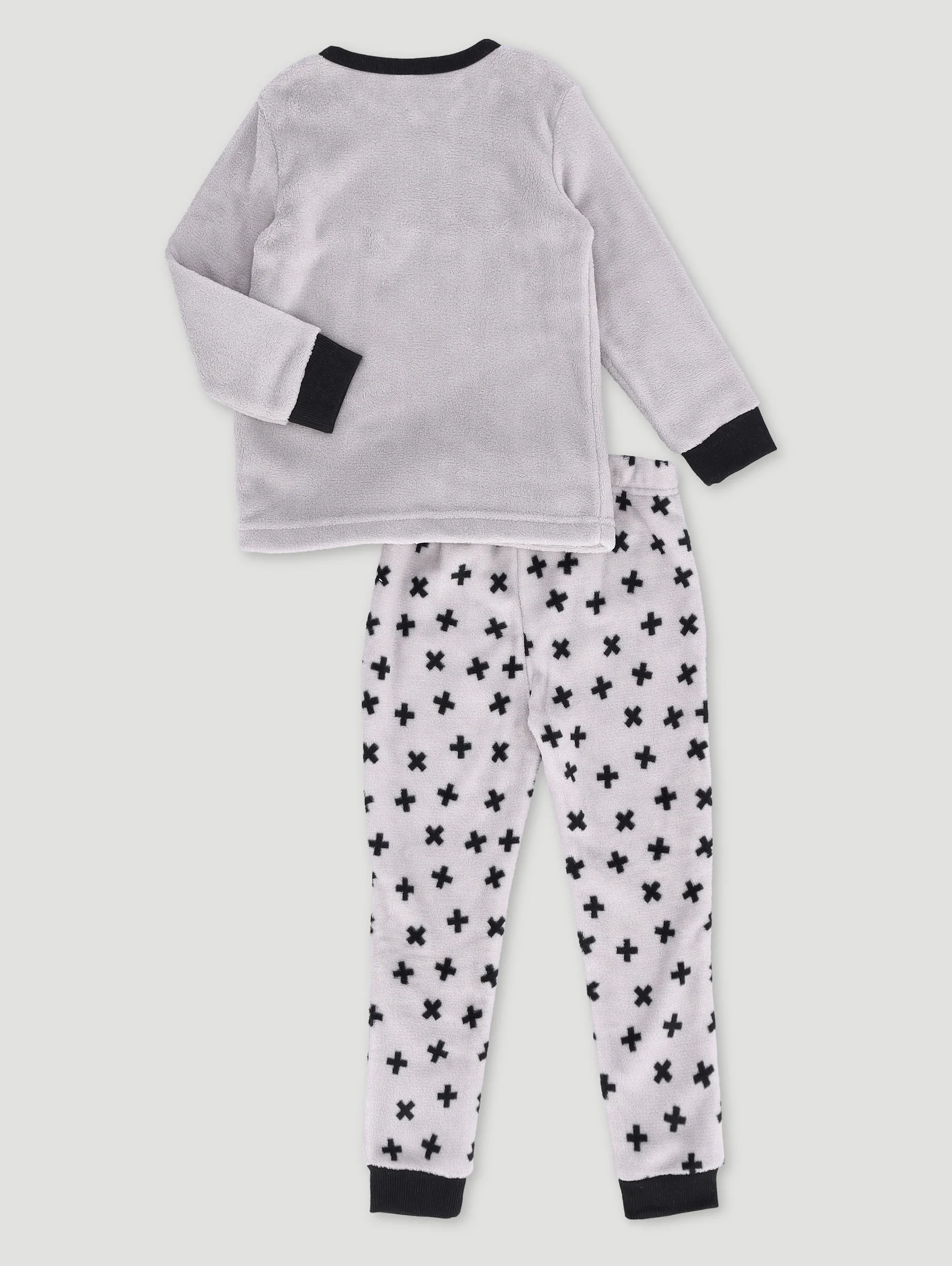Pre-Boys Monster Truck Print Sleep Set - Grey - Image 2