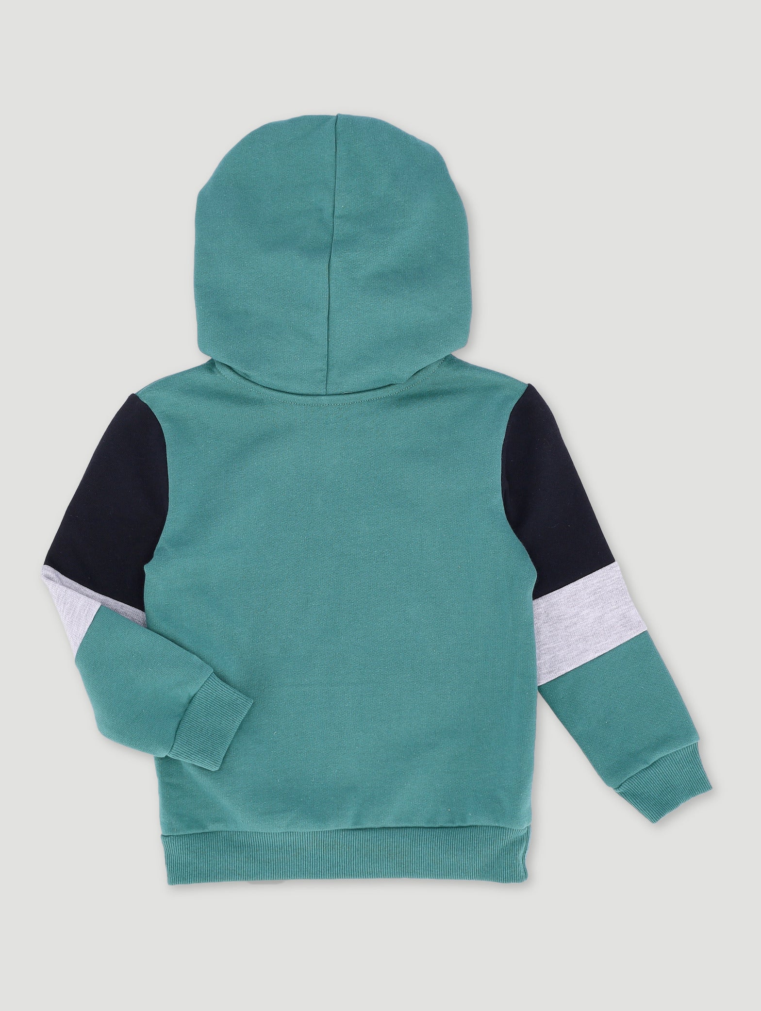 Pre-Boys Motorcycle Colourblock Hoody - Green/Blue - Image 2