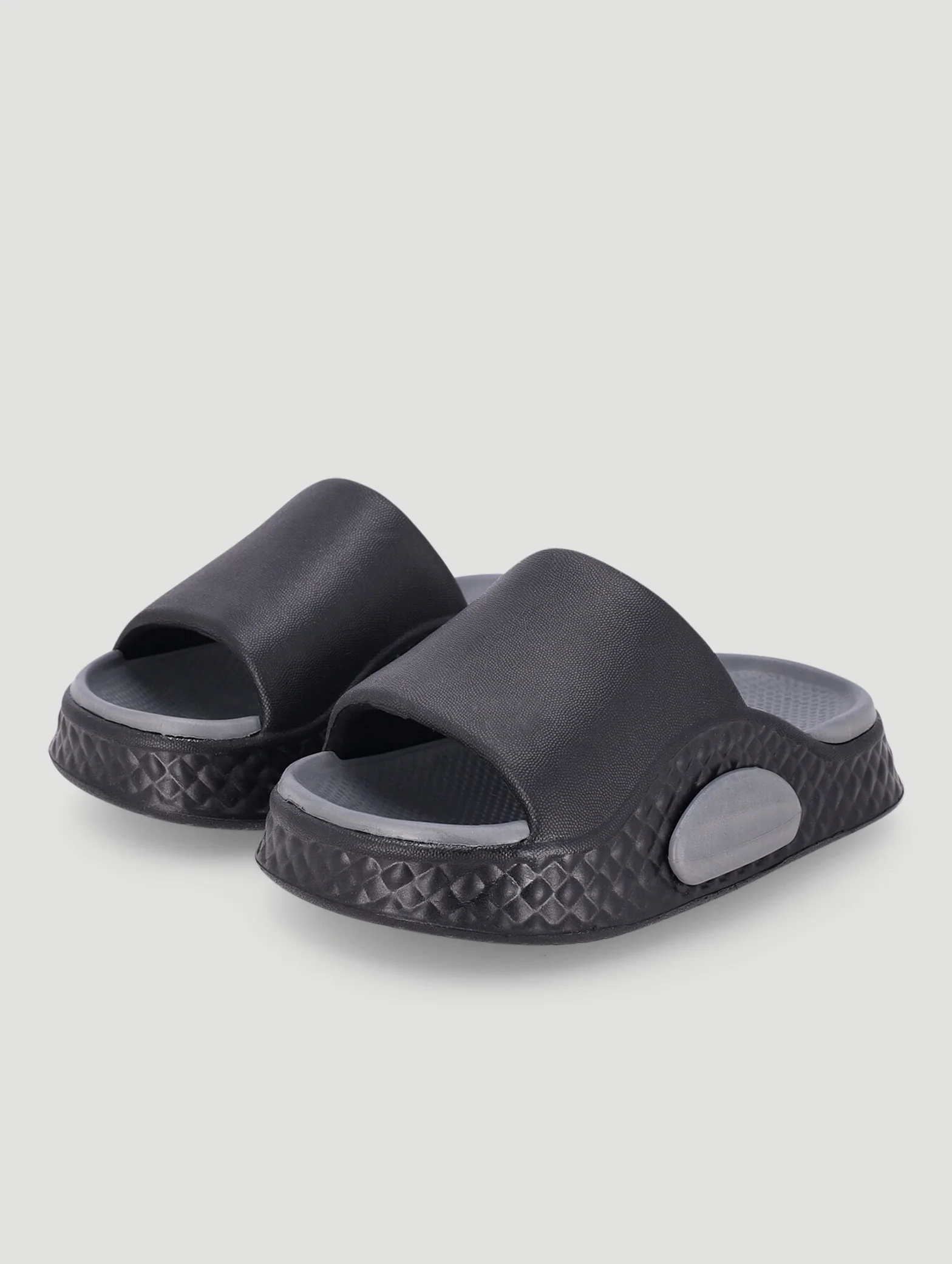Pre-Boys Moulded Slide - Black/Grey - Image 3
