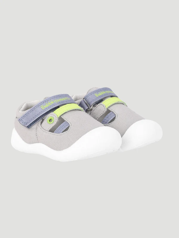 Pre-Boys Multi Strap Sneaker - Grey - Image 2