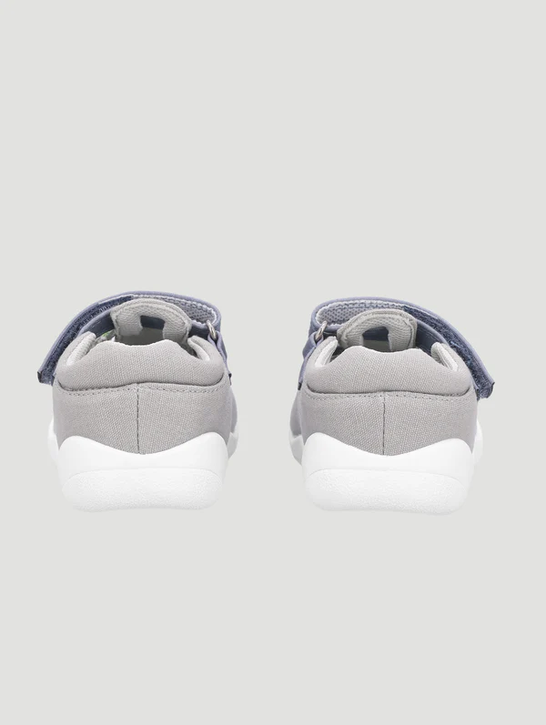 Pre-Boys Multi Strap Sneaker - Grey - Image 3