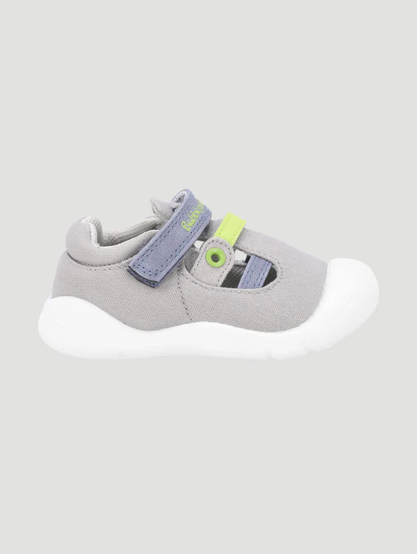 Pre-Boys Multi Strap Sneaker - Grey - Image 4