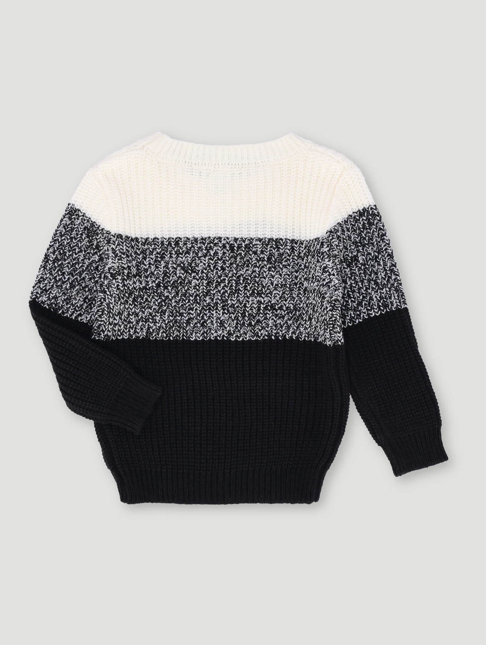 Pre-Boys Ombre Fishermans Knit - Charcoal - Image 2