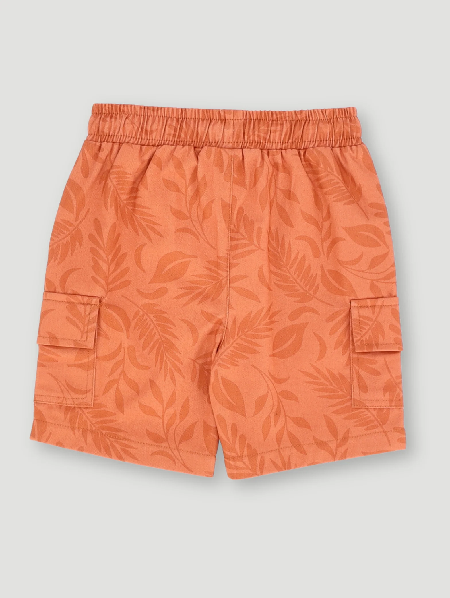 Pre-Boys Palm Leaf Print Cargo Shorts - Light Orange - Image 2