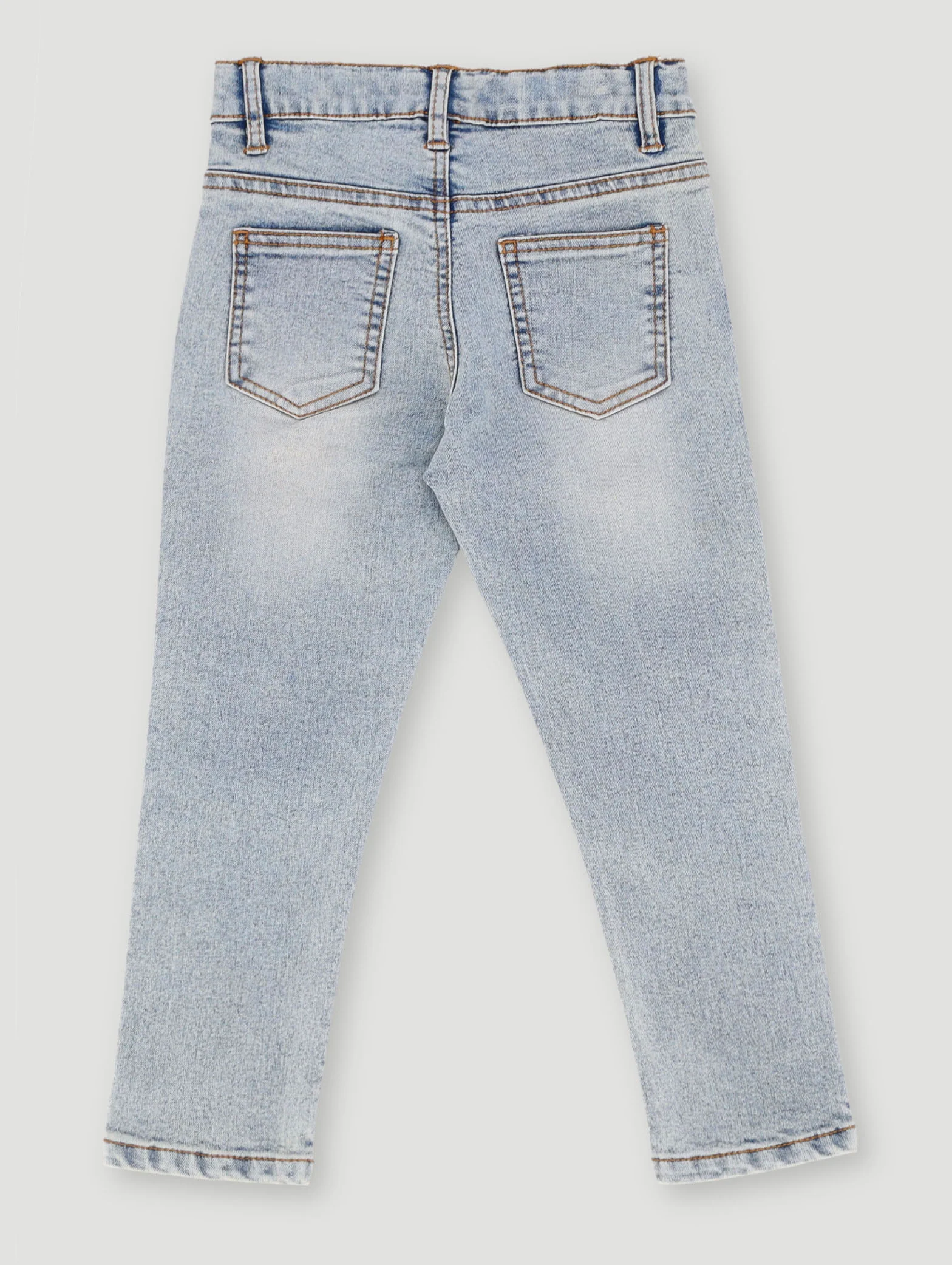 Pre-Boys Patch Abrasion Denim - Bleach - Image 2
