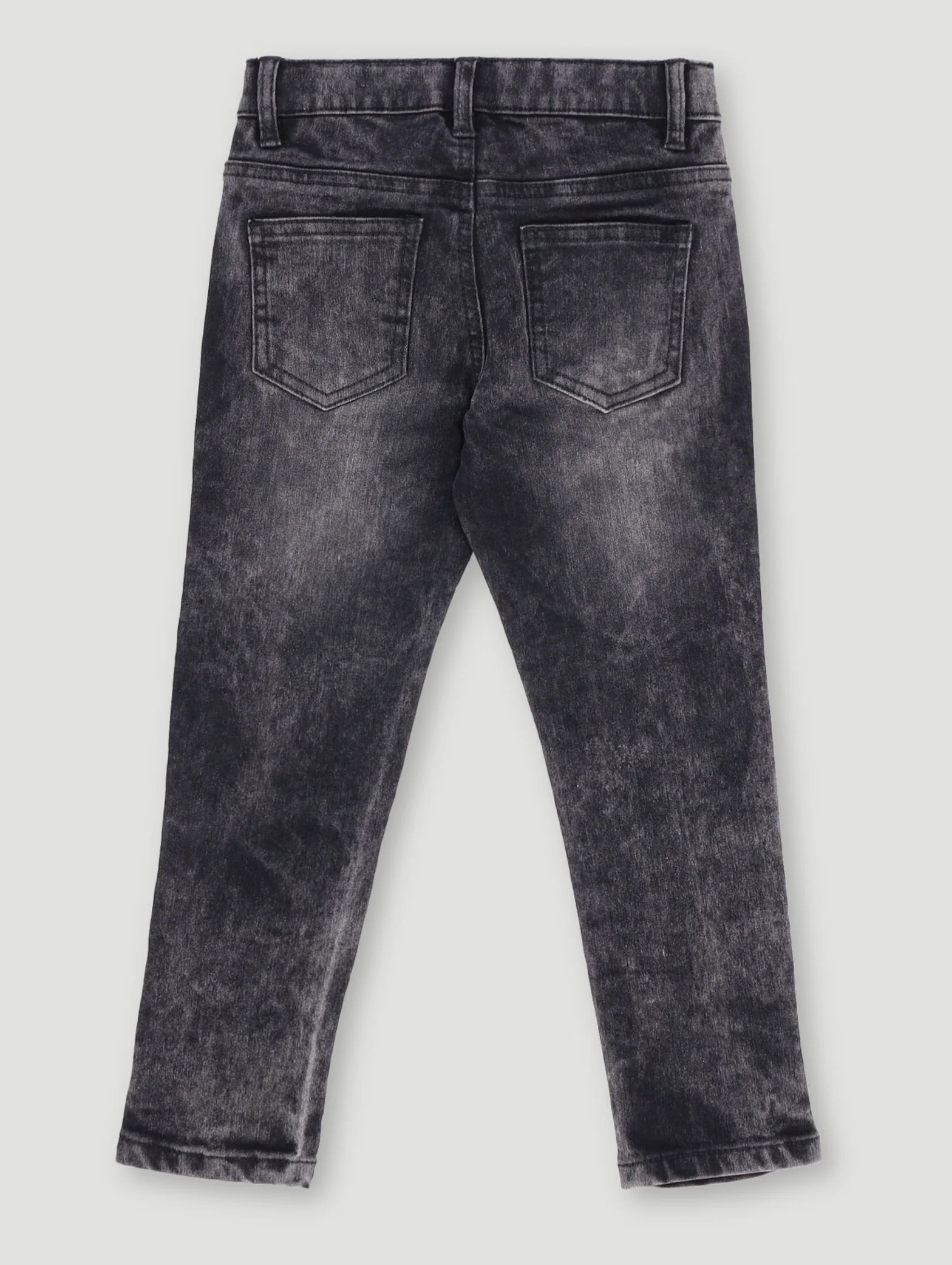 Pre-Boys Patch Abrasion Denim - Charcoal - Image 2