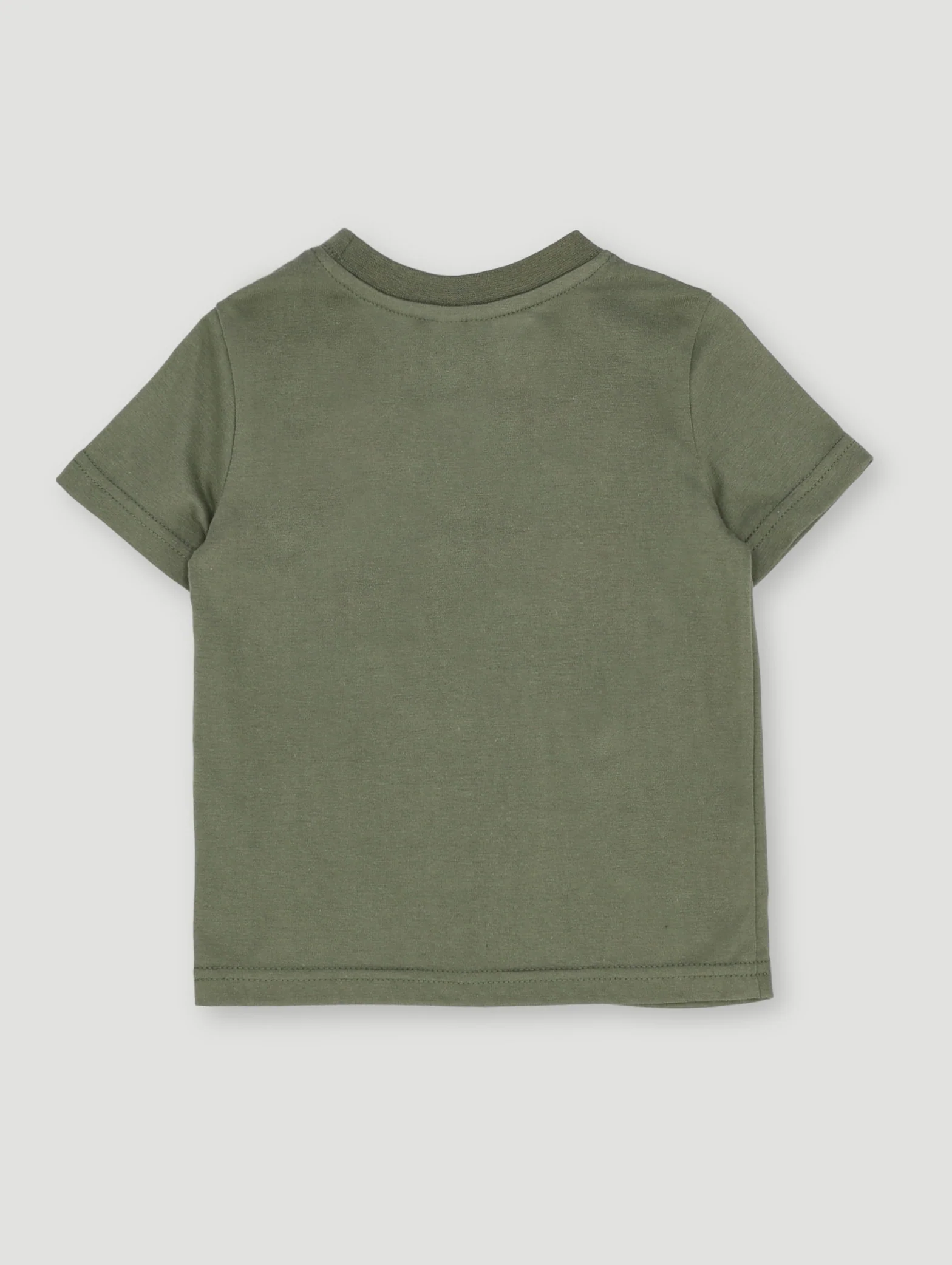 Pre-Boys Plain Polycotton Tee - Olive - Image 2