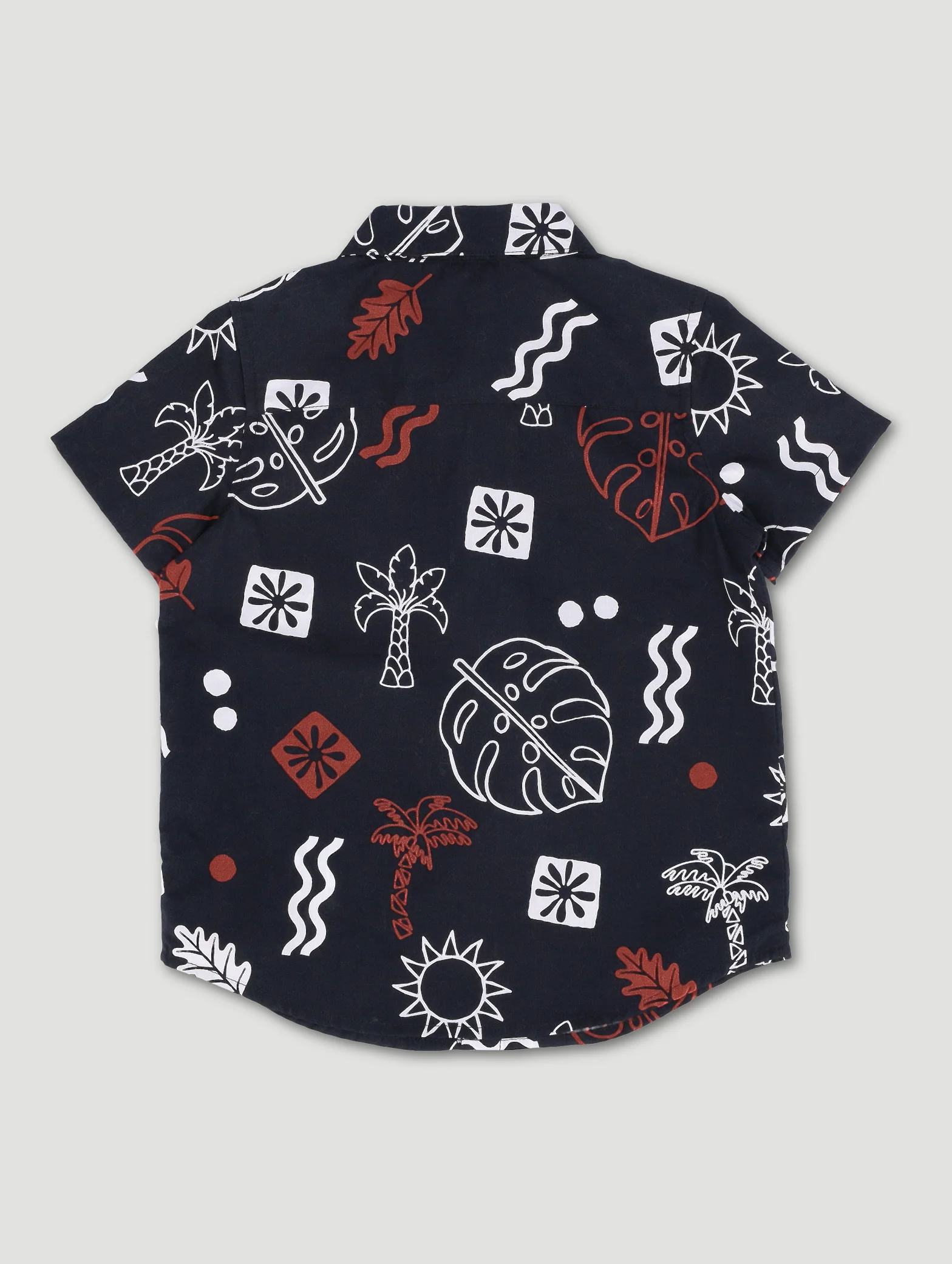 Pre-Boys Print Woven Shirt - Black - Image 2