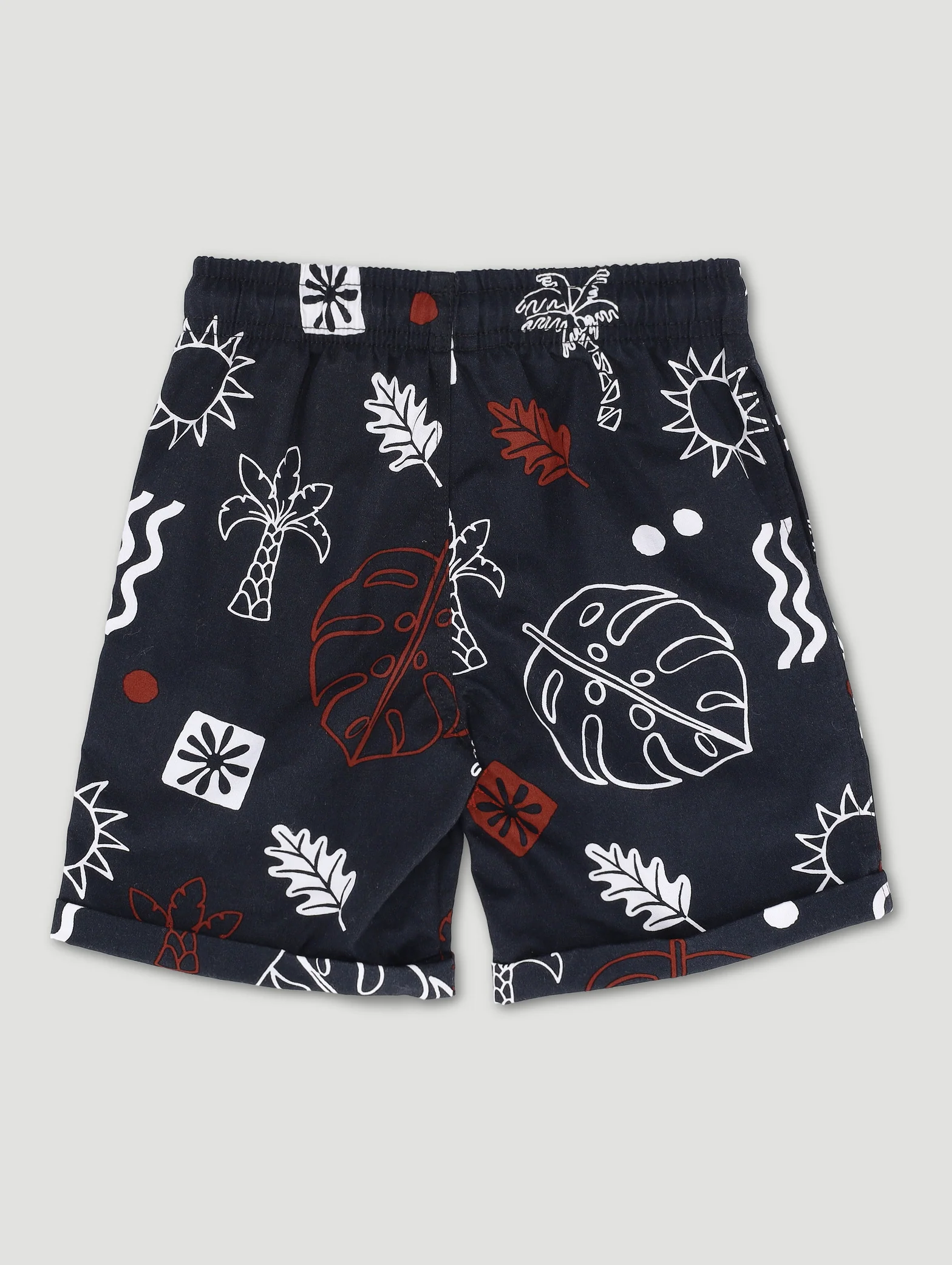 Pre-Boys Print Woven Shorts - Black - Image 2