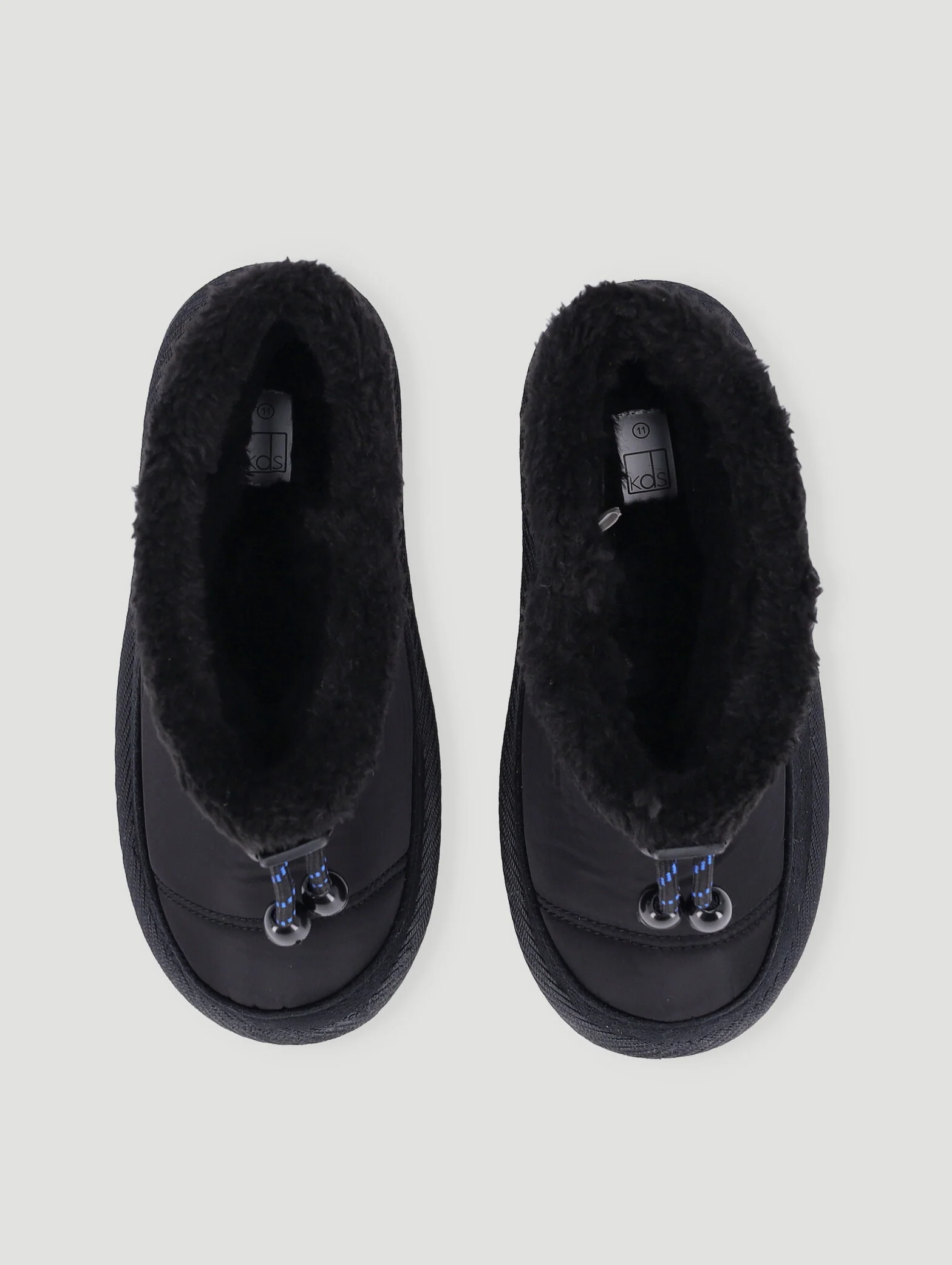Pre-Boys Quitled Slipper Boot - Black - Image 4