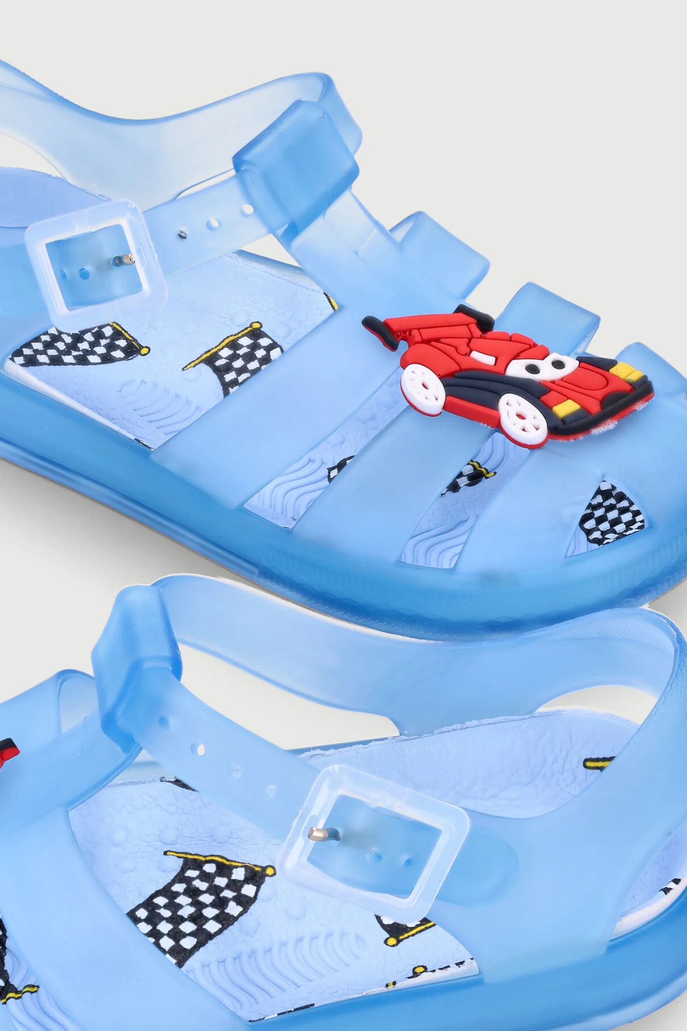 Pre-Boys Racer Jelly Sandal - Blue - Image 2