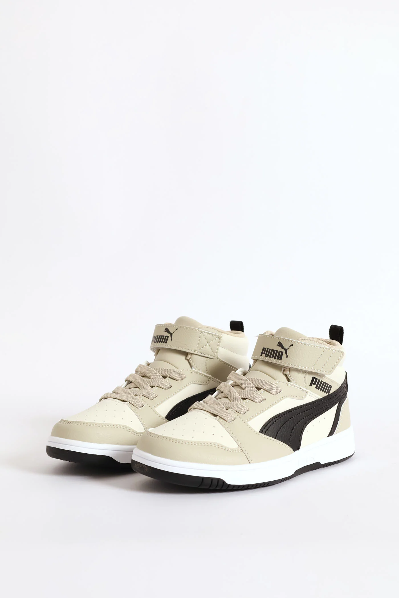 Pre-Boys Rebound V6 Mid Ac+ Sneaker - Black/Beige - Image 4