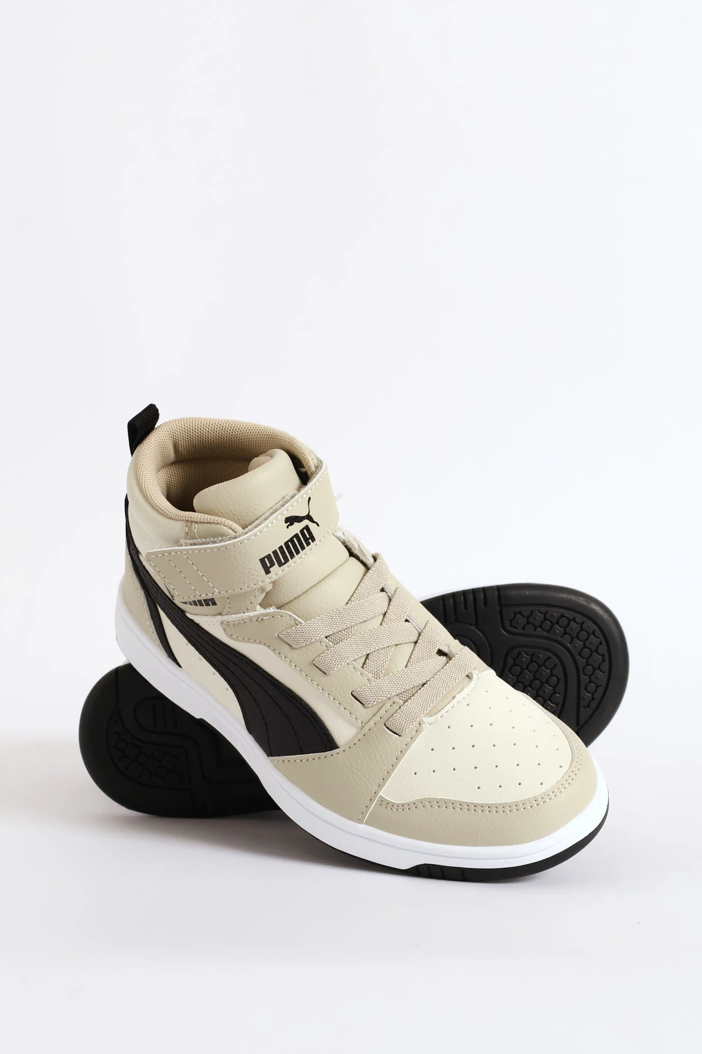 Pre-Boys Rebound V6 Mid Ac+ Sneaker - Black/Beige - Image 6