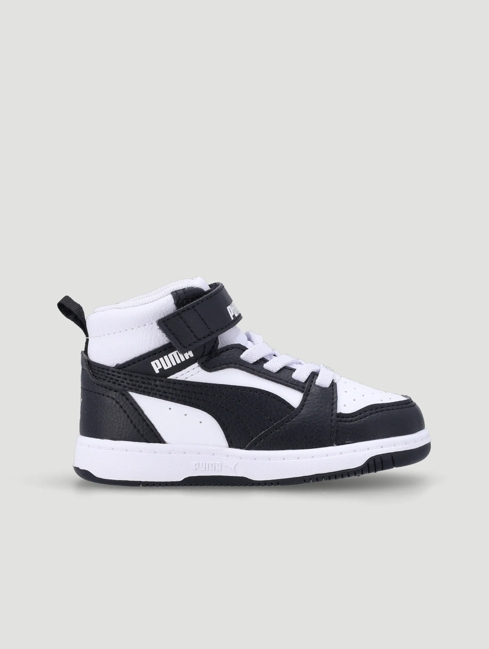 Pre-Boys Rebound V6 Mid Ac+ Sneaker - White/Black - Image 2