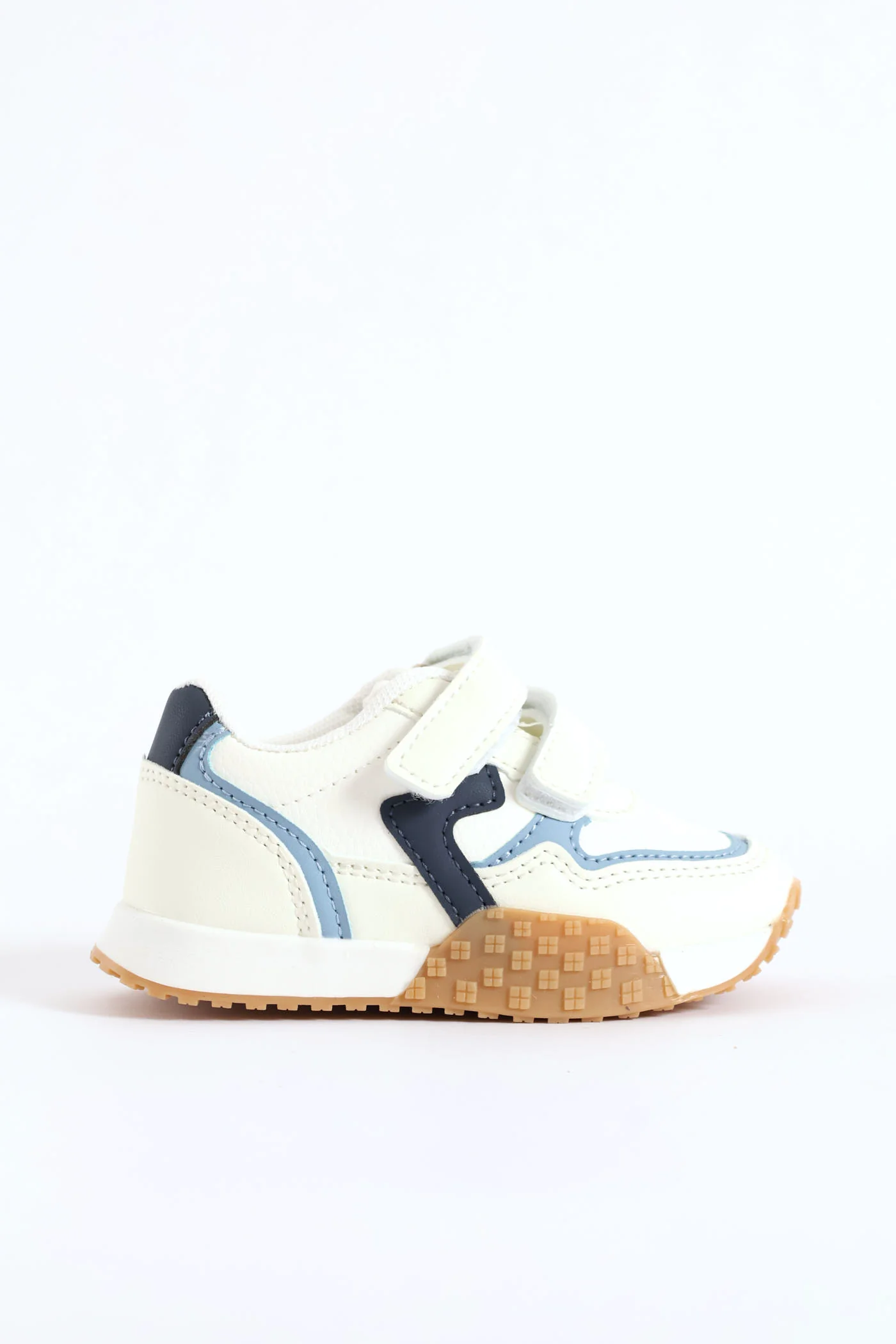 Pre-Boys Retro Sneaker - Cream/Blue - Image 2