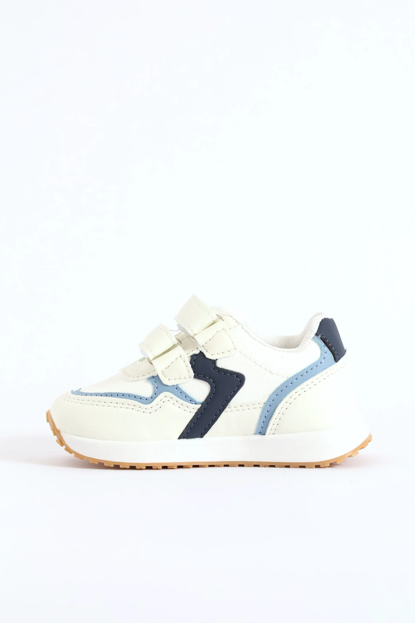 Pre-Boys Retro Sneaker - Cream/Blue - Image 3
