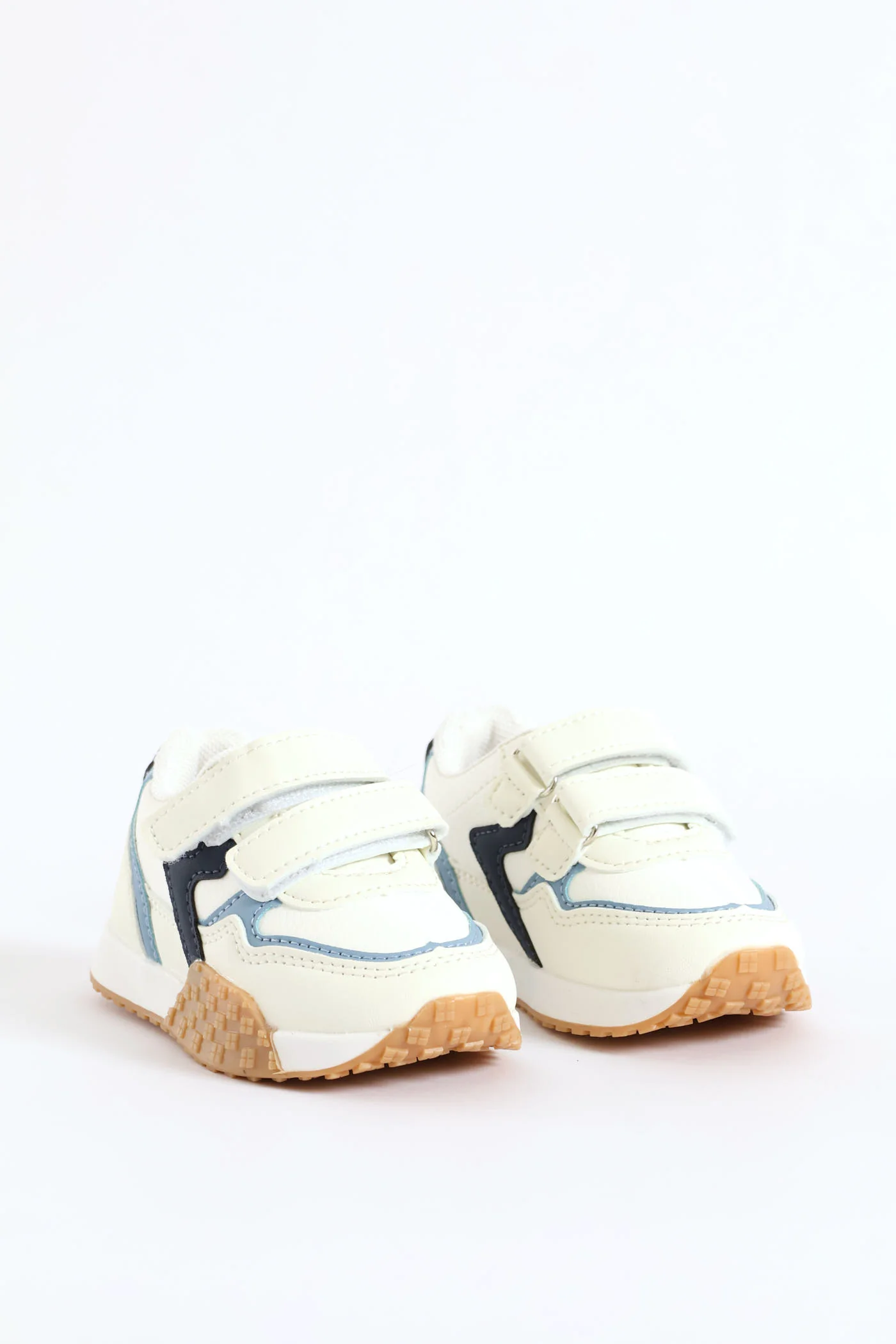 Pre-Boys Retro Sneaker - Cream/Blue - Image 4