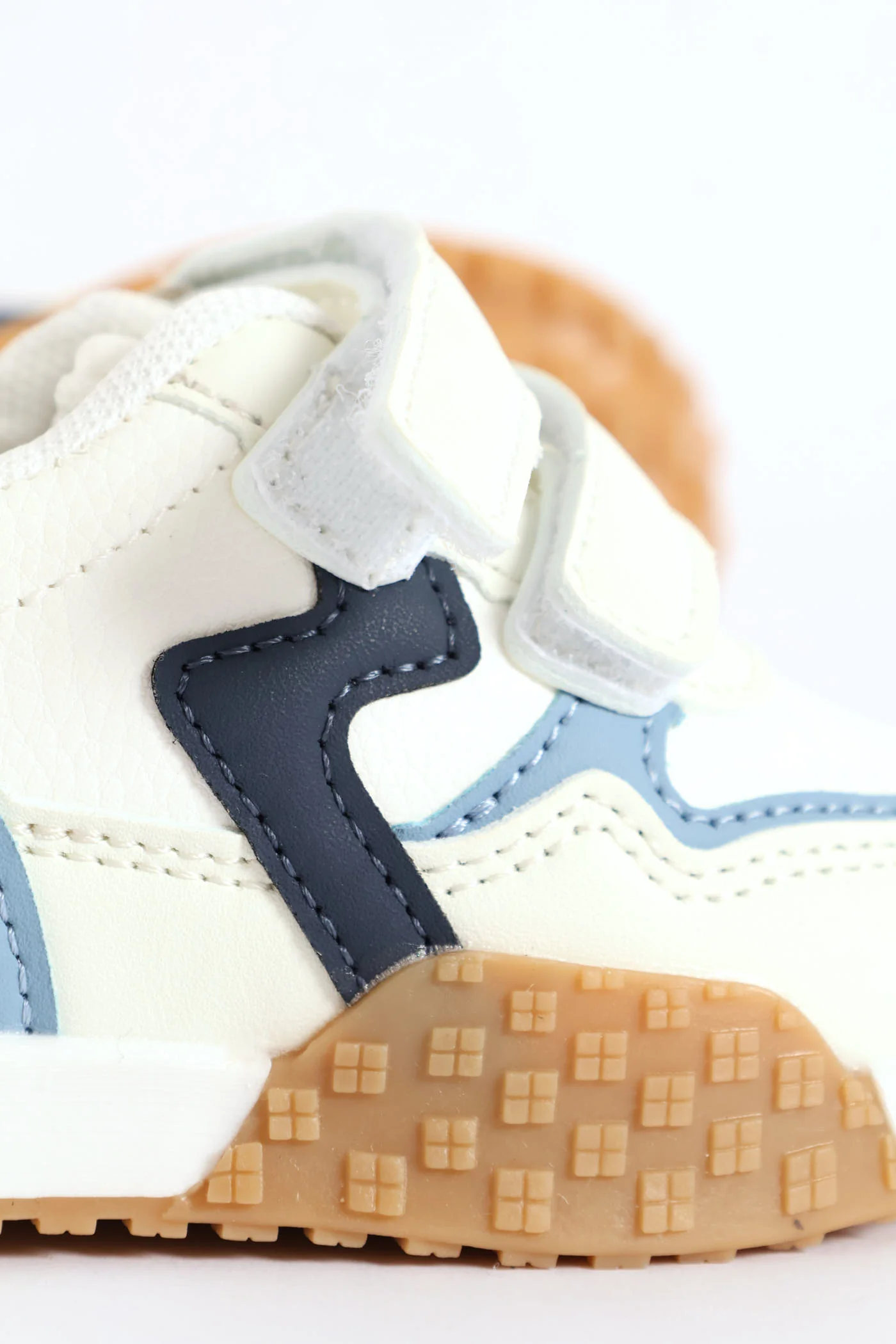 Pre-Boys Retro Sneaker - Cream/Blue - Image 6