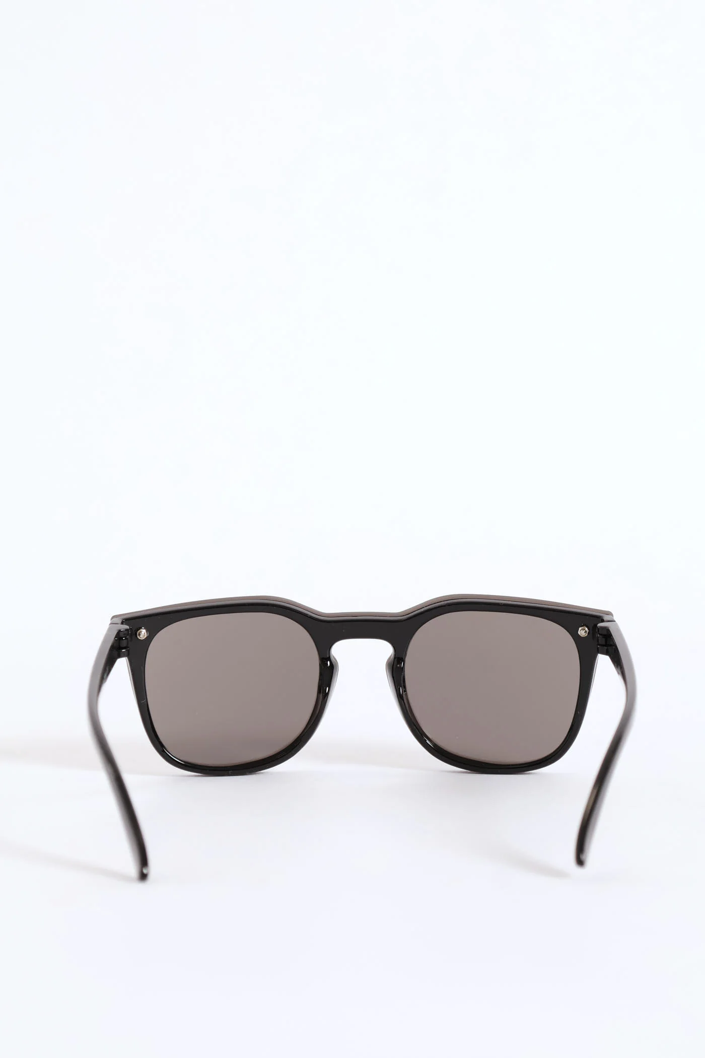 Pre-Boys Rimless Round Mirrored Wayfarer Sunnies - Silver - Image 4