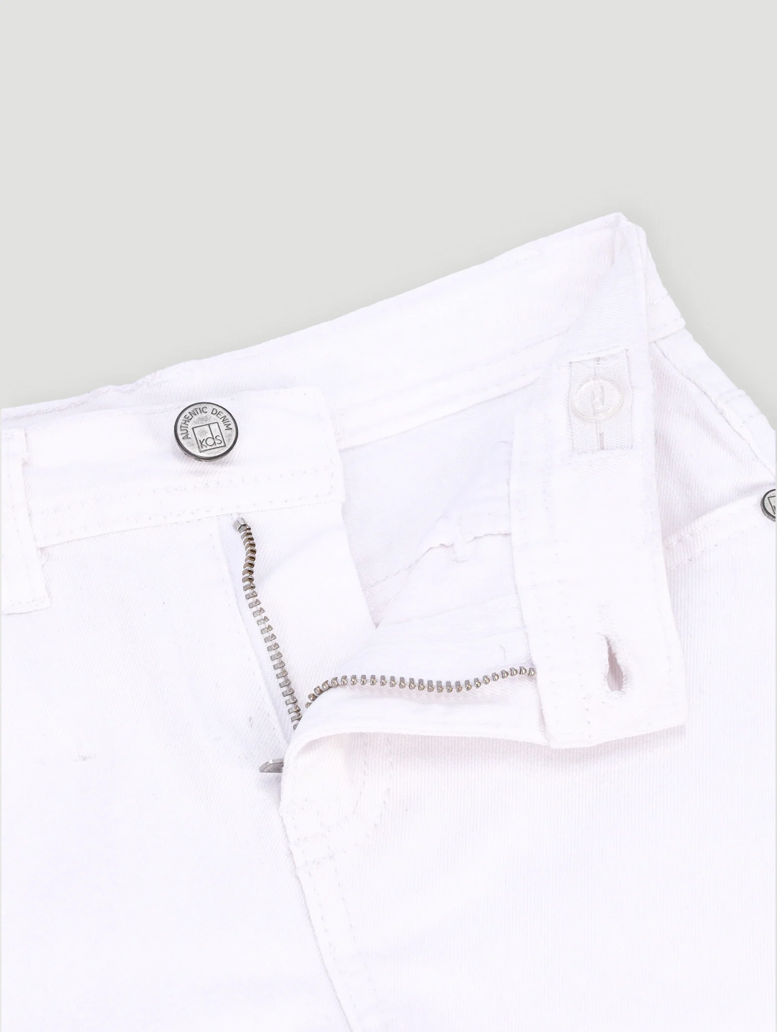 Pre- Boys Rip Denim Short - White - Image 2